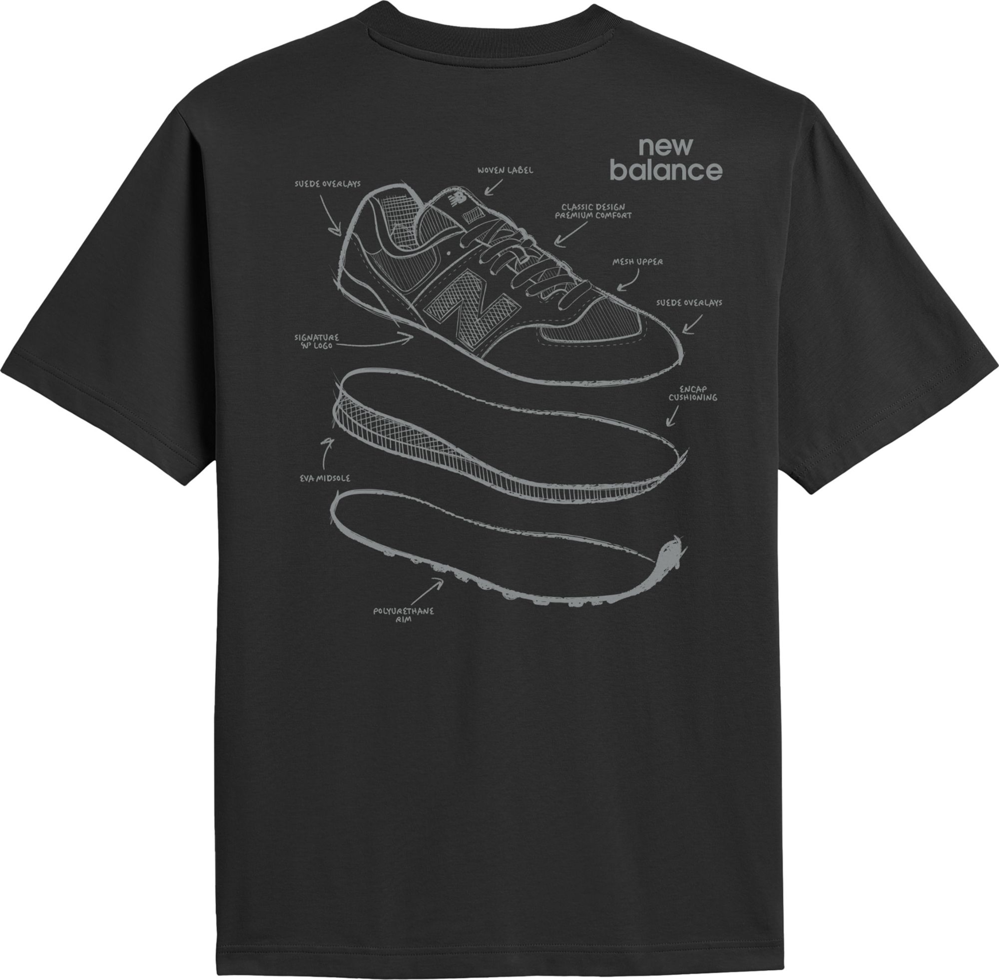 New Balance Men's Shoe Schematics Graphic T-Shirt