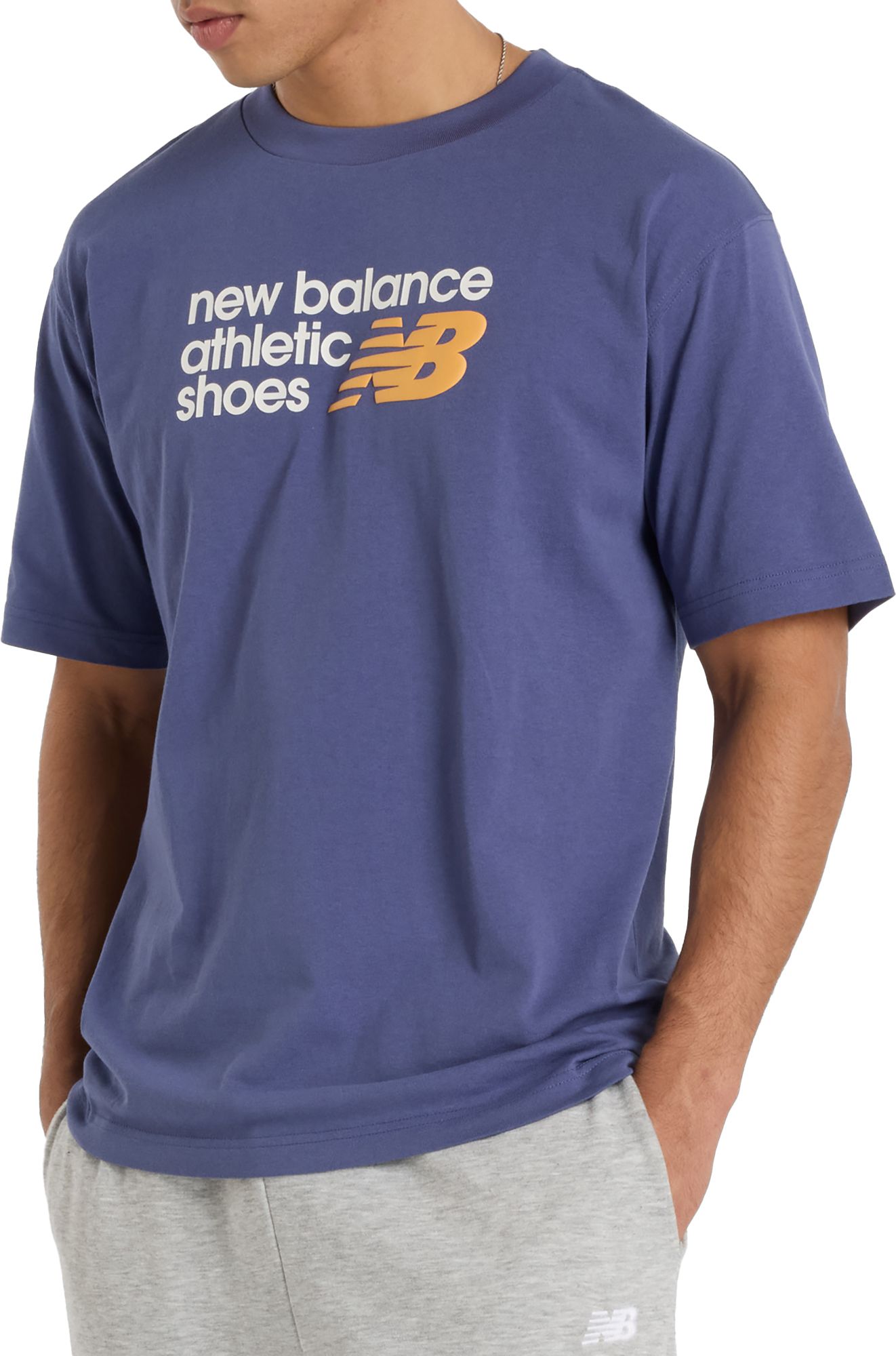 New Balance Men's Athletics Premium Chest Logo Graphic T-Shirt