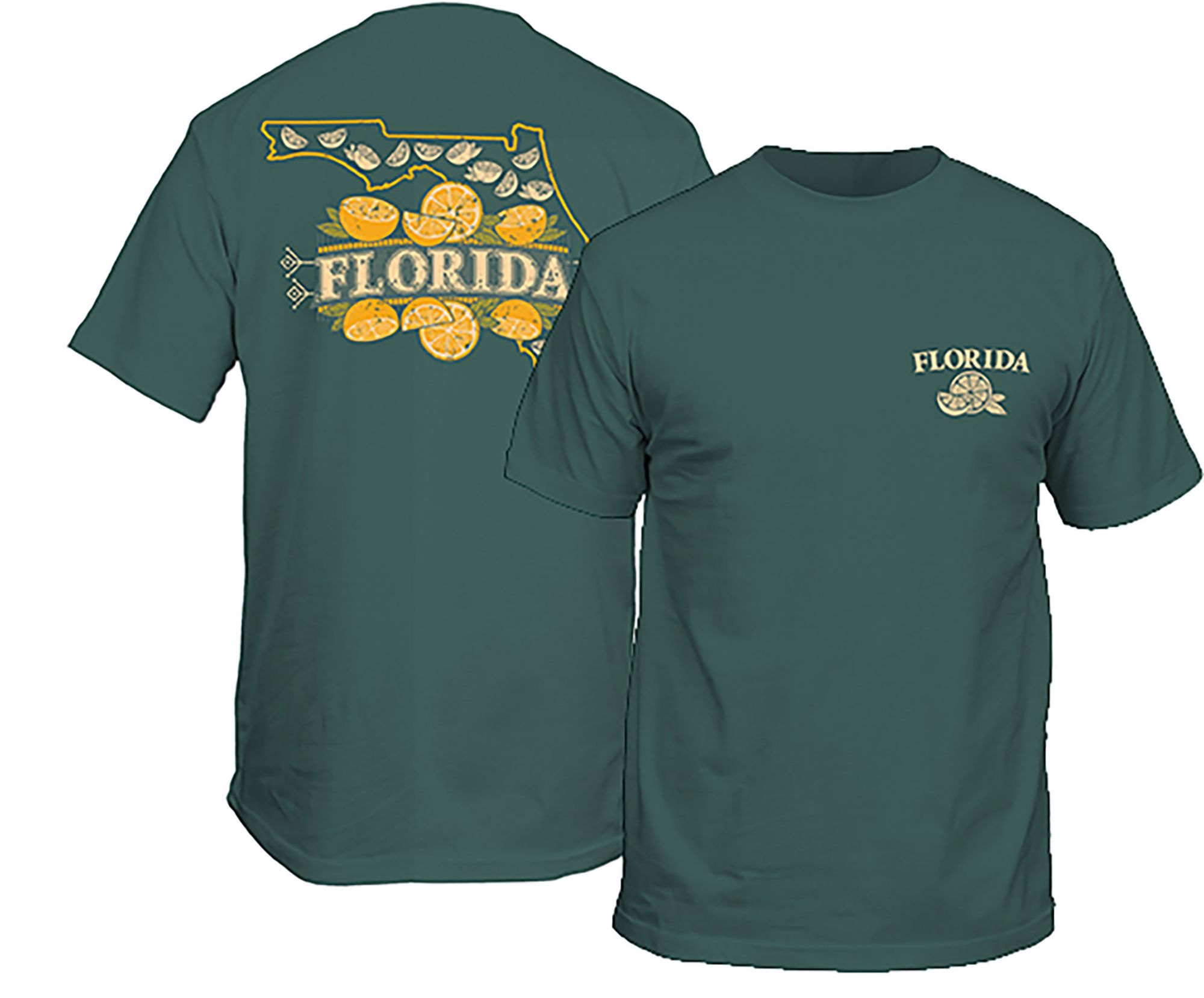 New World Graphics Men's Florida Green Oranges T-Shirt