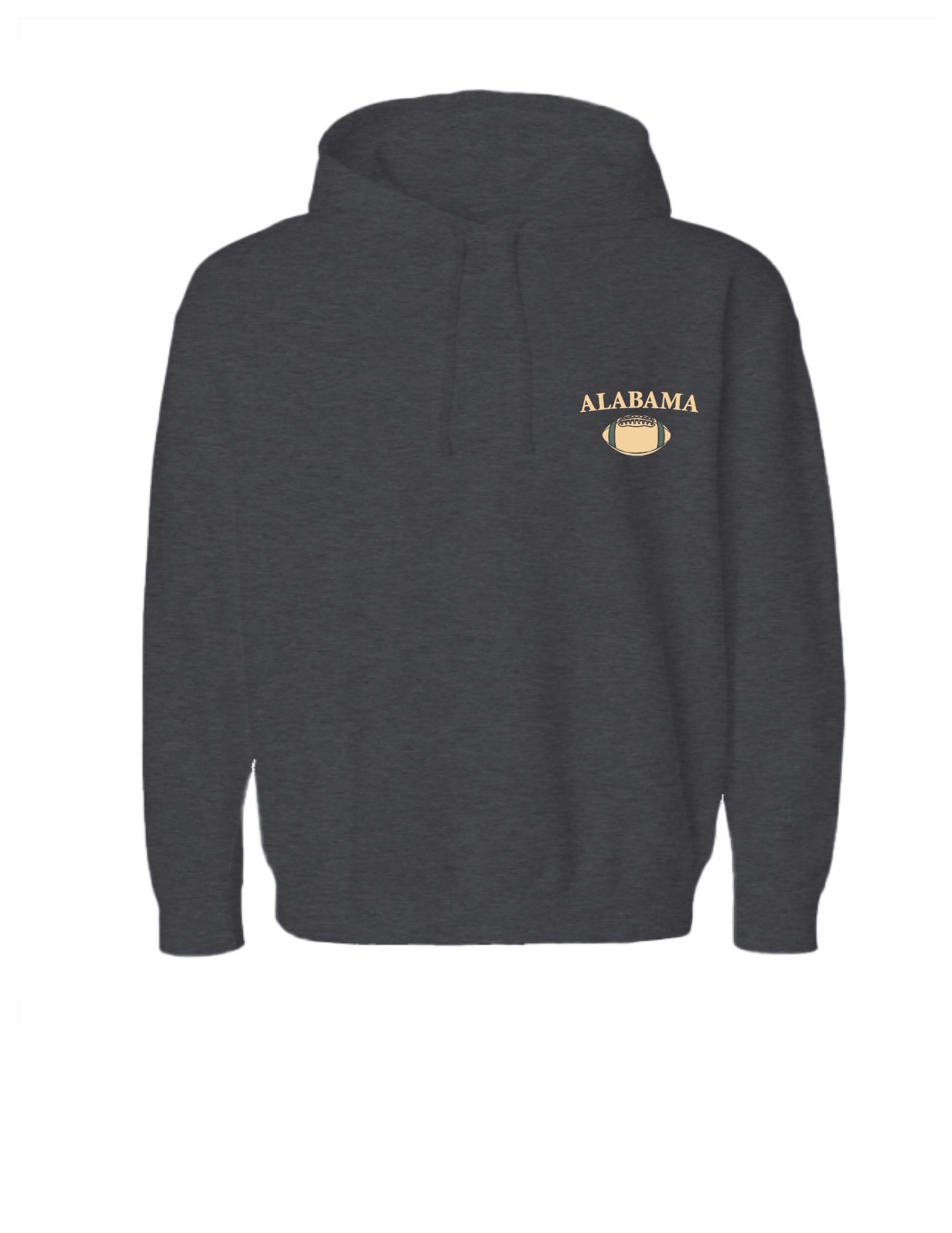 New World Graphics Adult Alabama Grey Peaches Pullover Hoodie