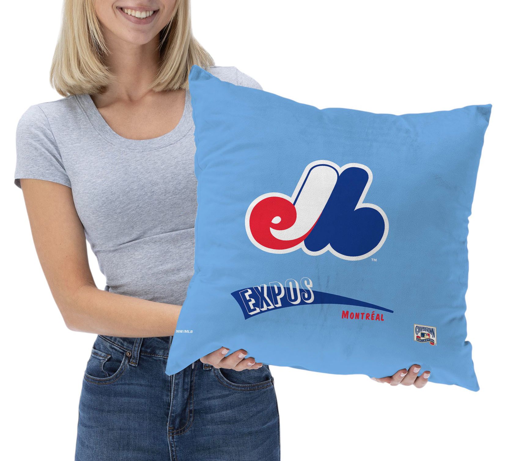Northwest Montreal Expos City Connect Throwback Throw Pillow