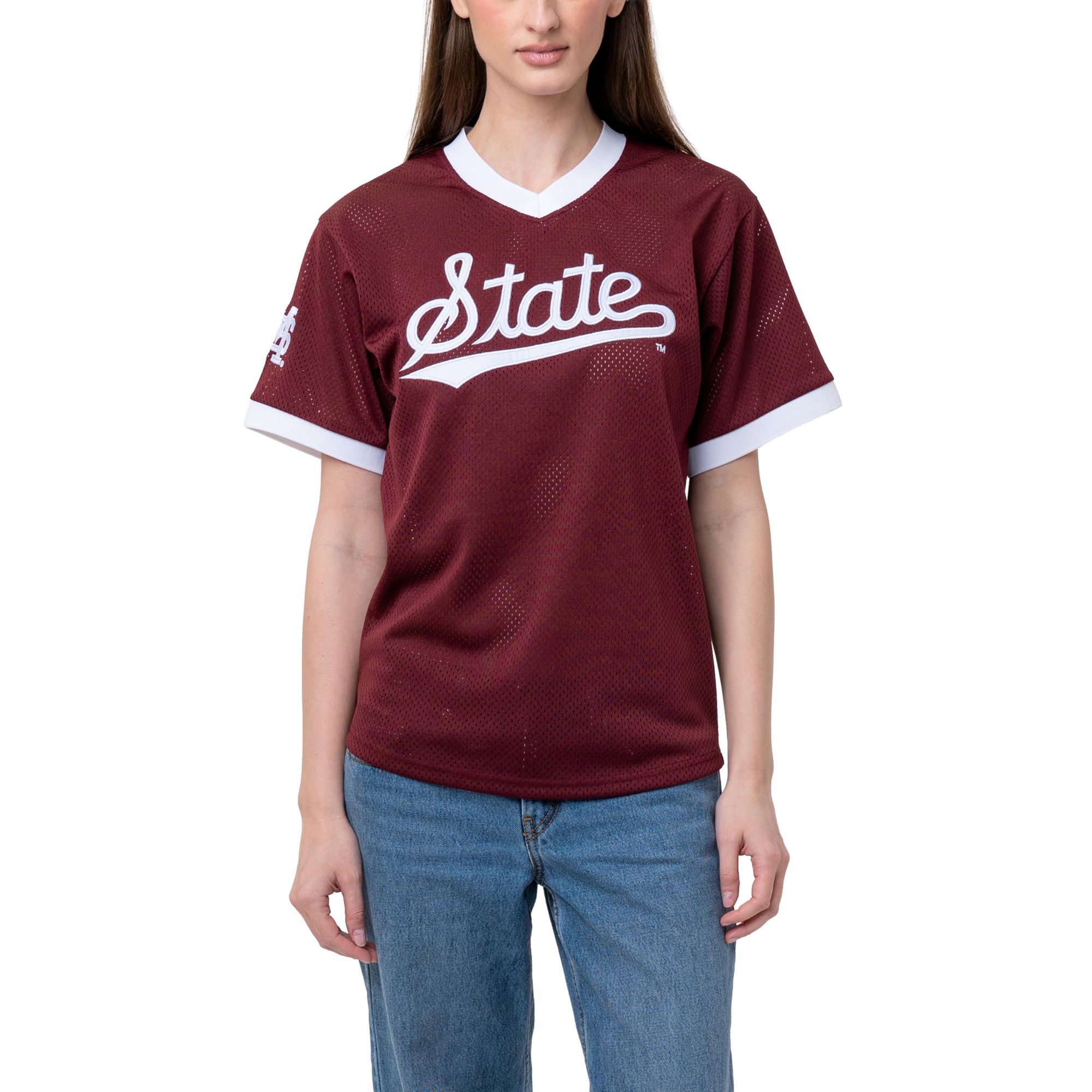 Established & Co Women's Mississippi State Bulldogs Maroon Pullover Jersey