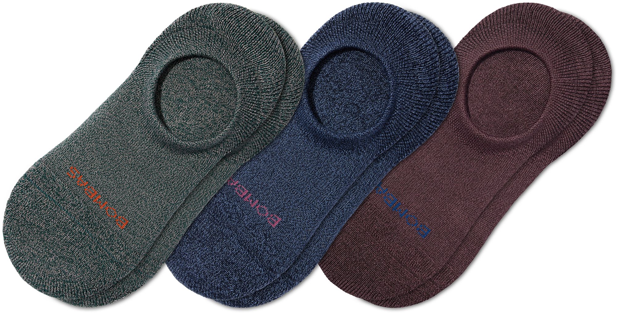 Bombas Adult Feedstripe Cushioned No Show Socks - 3 Pack