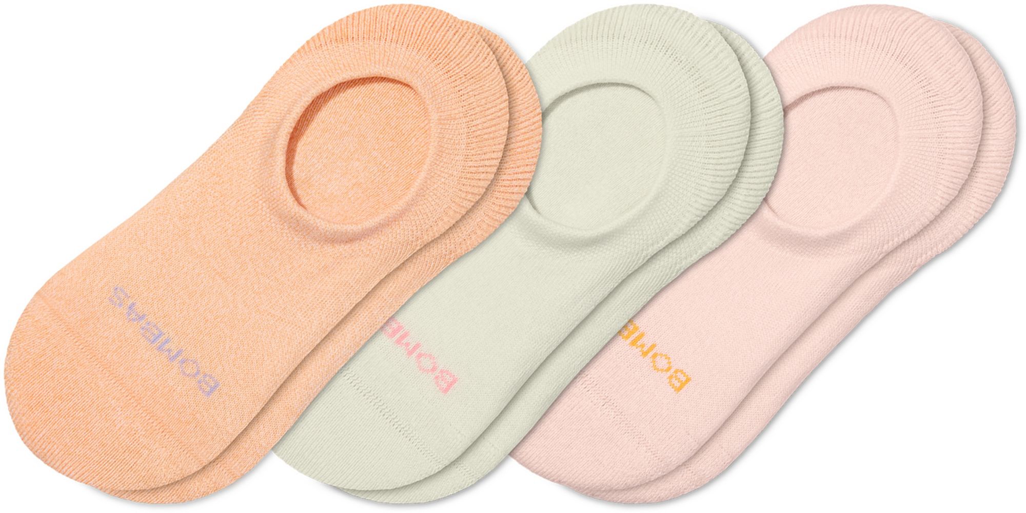 Bombas Adult Feedstripe Cushioned No Show Socks - 3 Pack