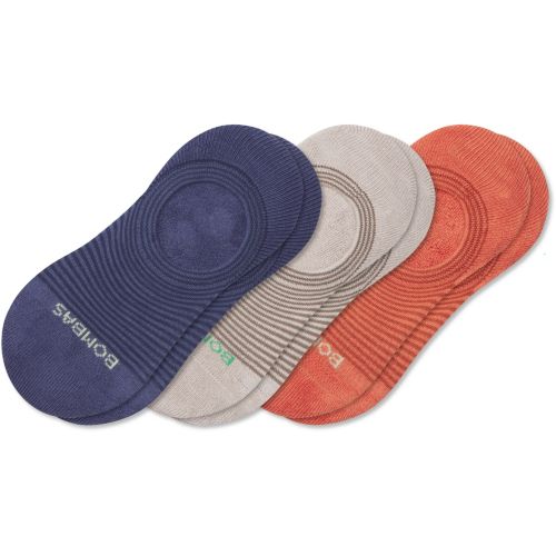 Bombas Adult Feedstripe Cushioned No Show Socks - 3 Pack