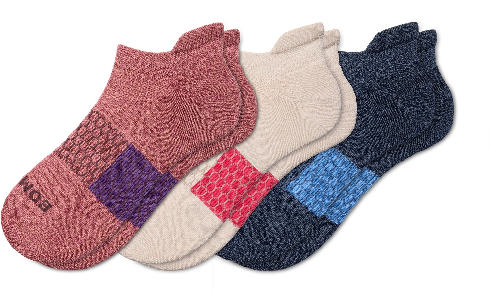 Bombas Adult Solid Ankle Socks - 3 Pack