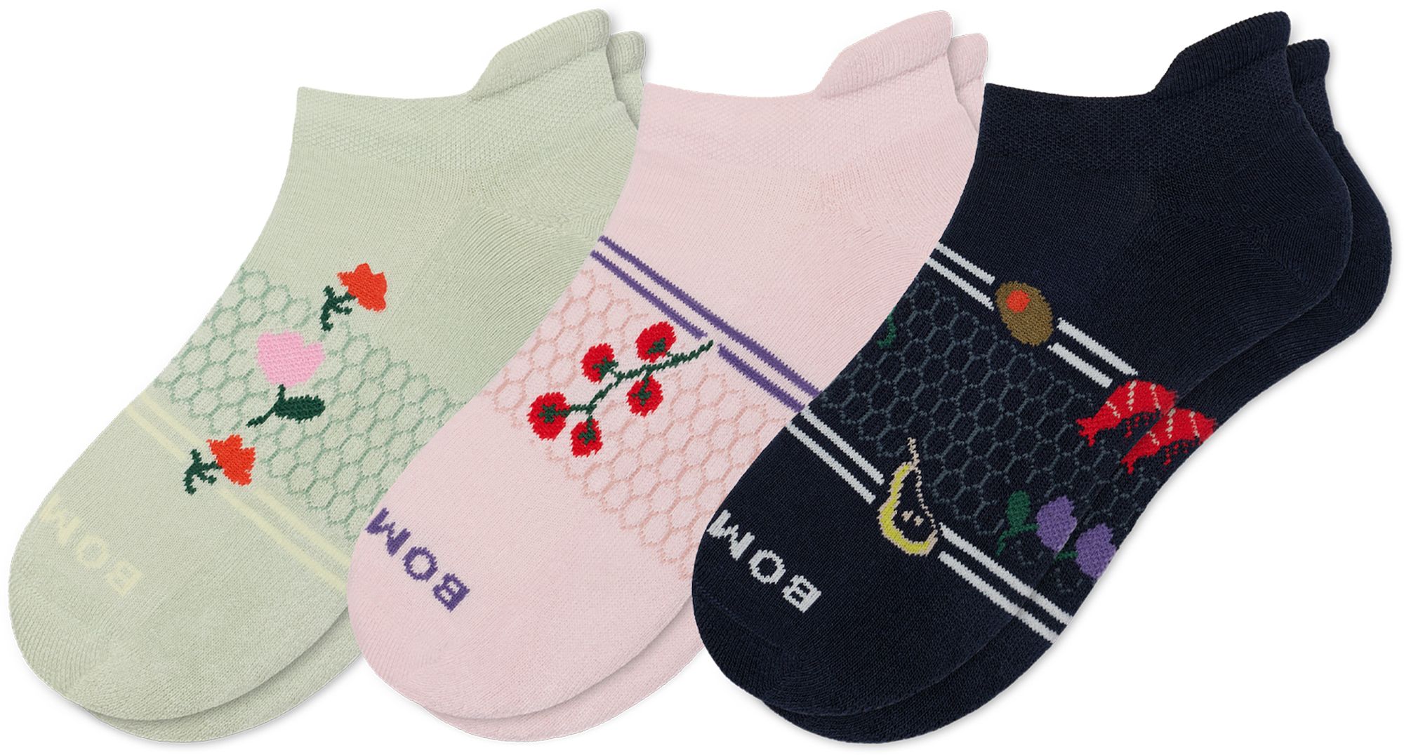 Bombas Adult Solid Ankle Socks - 3 Pack