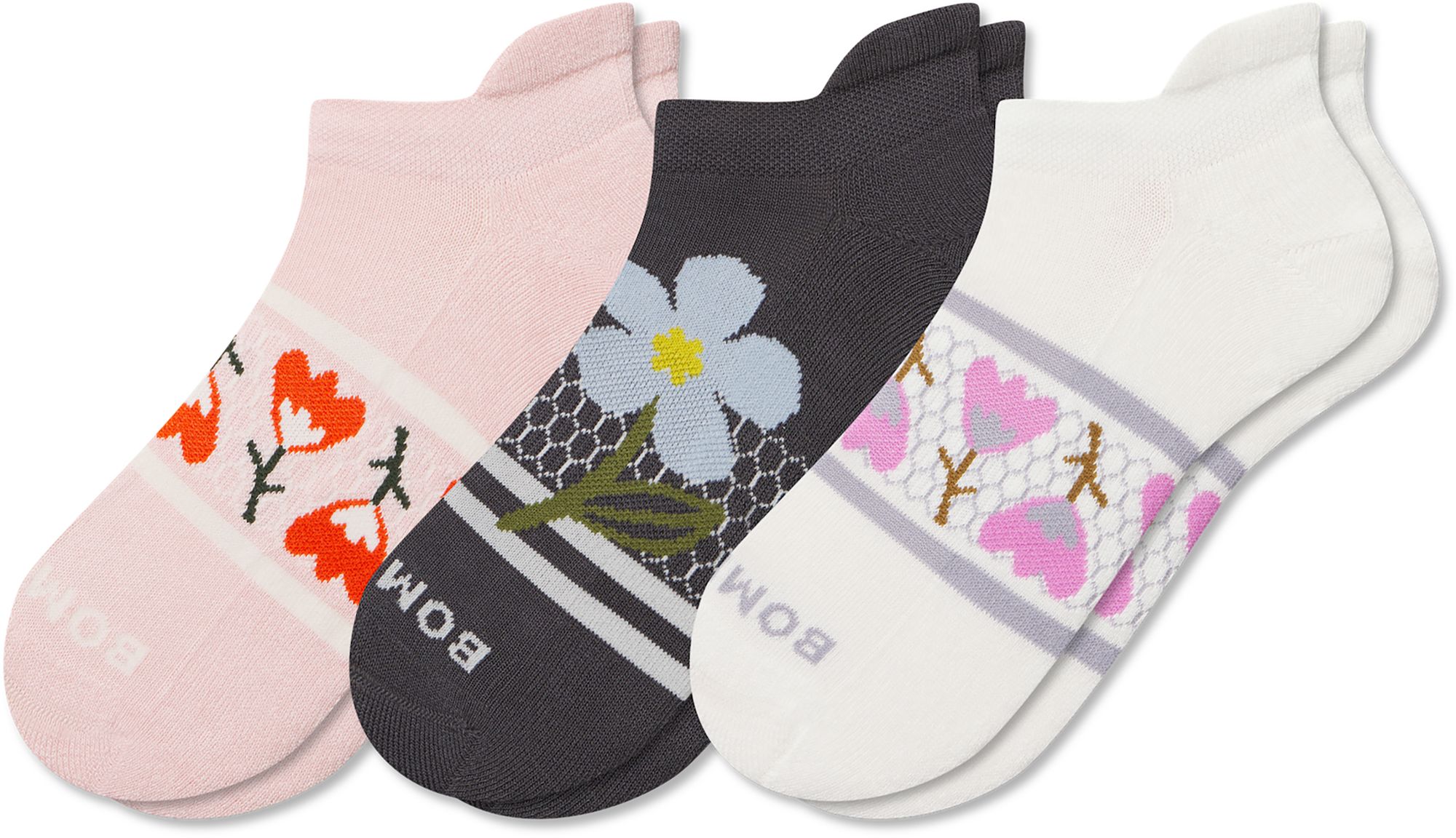 Bombas Adult Solid Ankle Socks - 3 Pack