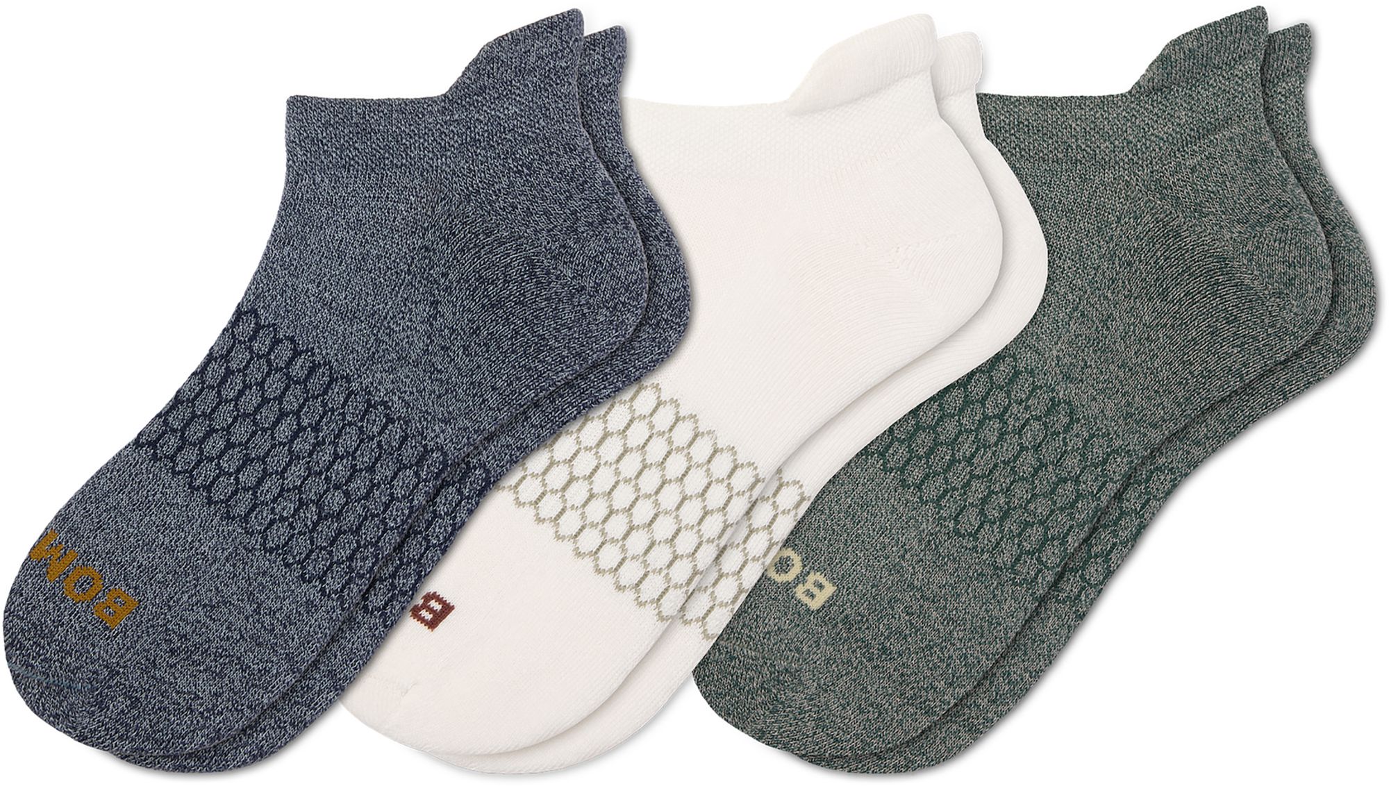 Bombas Adult Solid Ankle Socks - 3 Pack