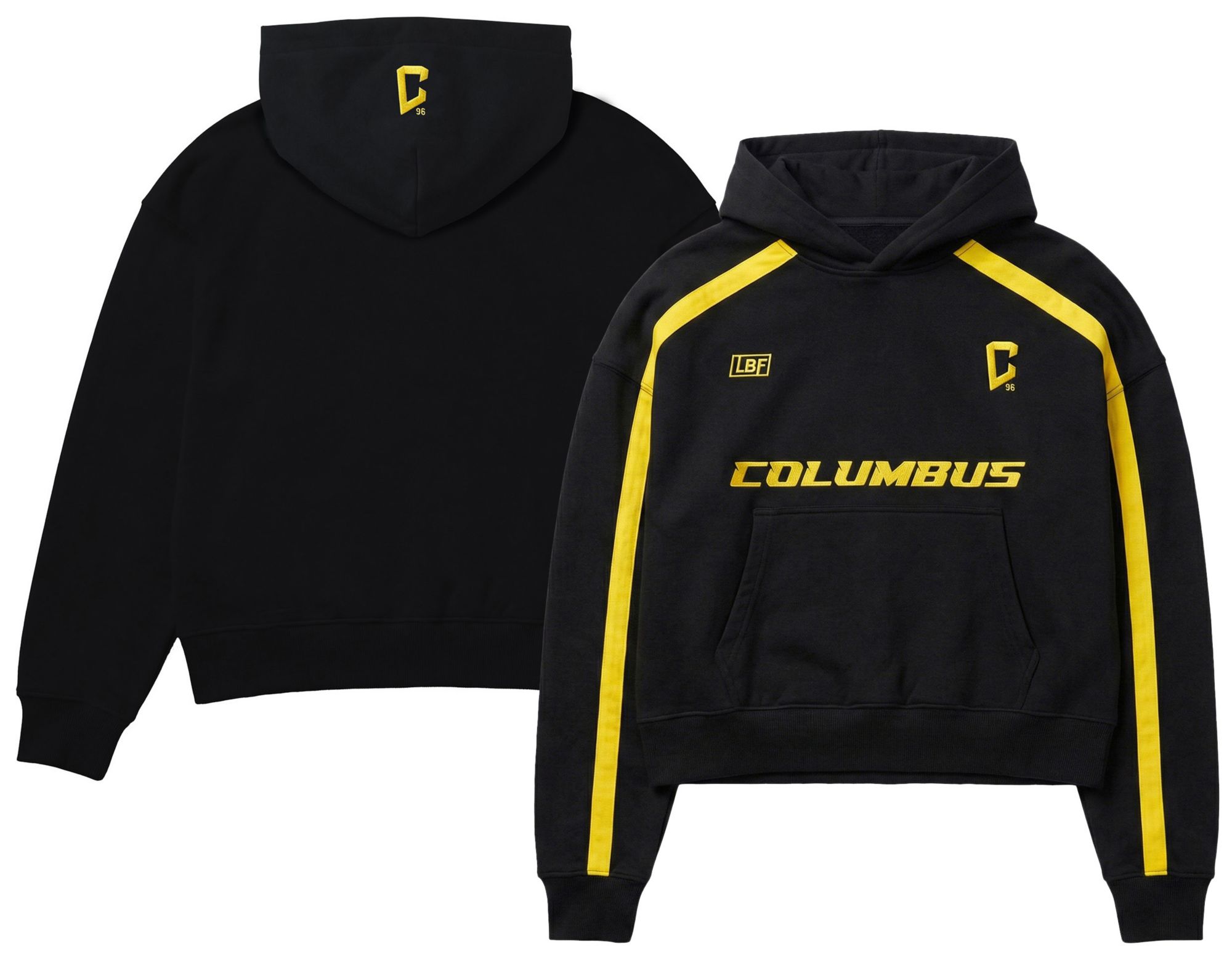 Live Breathe Futbol Adult Columbus Crew Black 2026 Home Rossi Fleece Pullover Hoodie