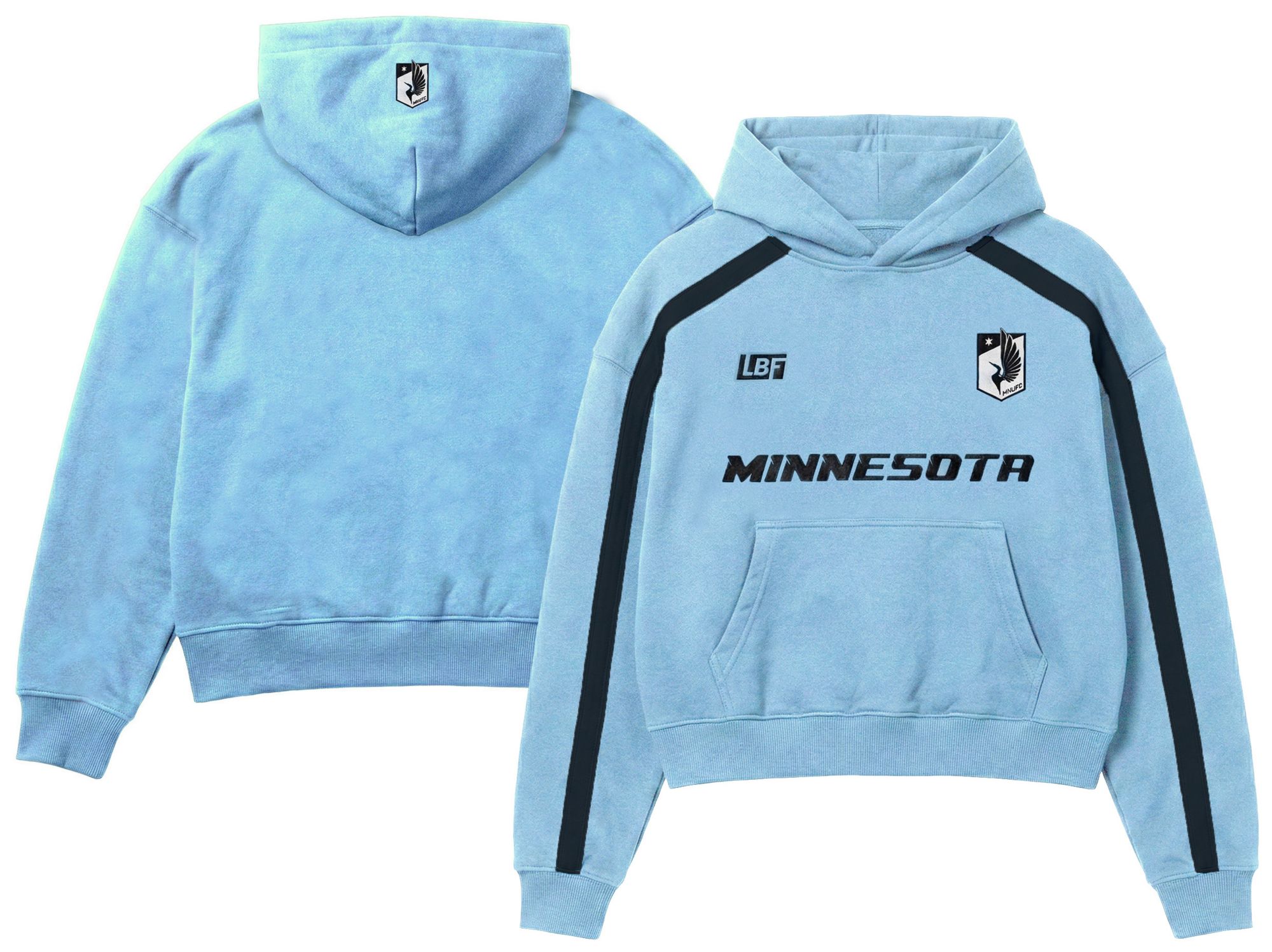 Live Breathe Futbol Adult Minnesota United FC Light Blue 2026 Home Rossi Fleece Pullover Hoodie