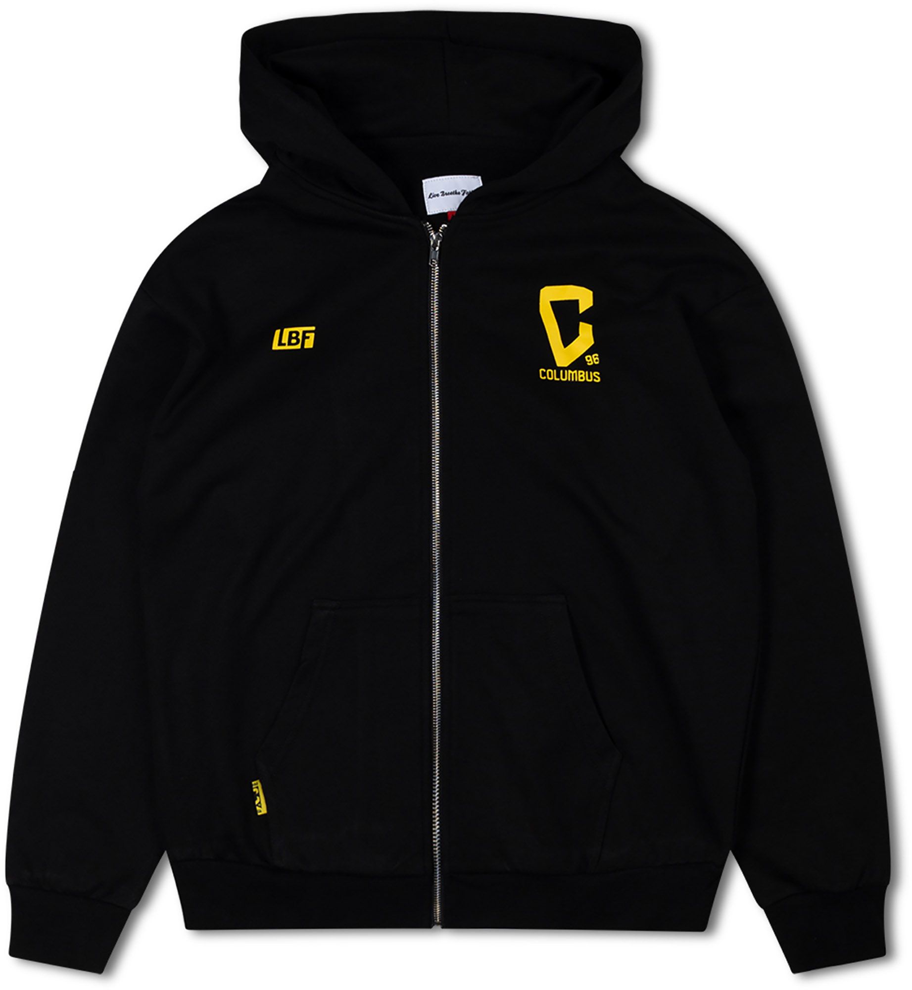 Live Breathe Futbol Men's Columbus Crew Black Oversized Hoodie