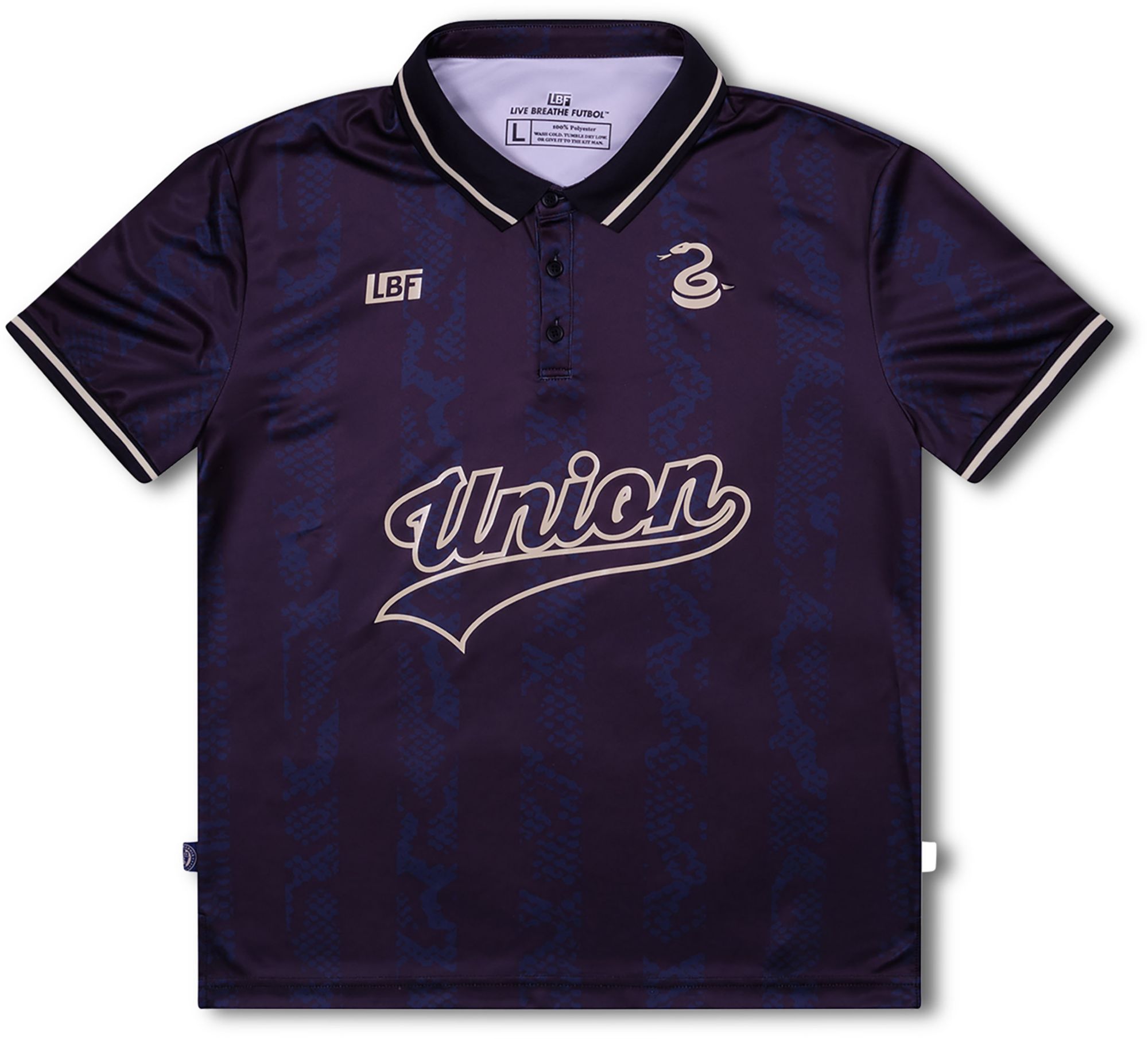 Live Breathe Futbol Men's Philadelphia Union Navy All Over Print Logo Hoodie