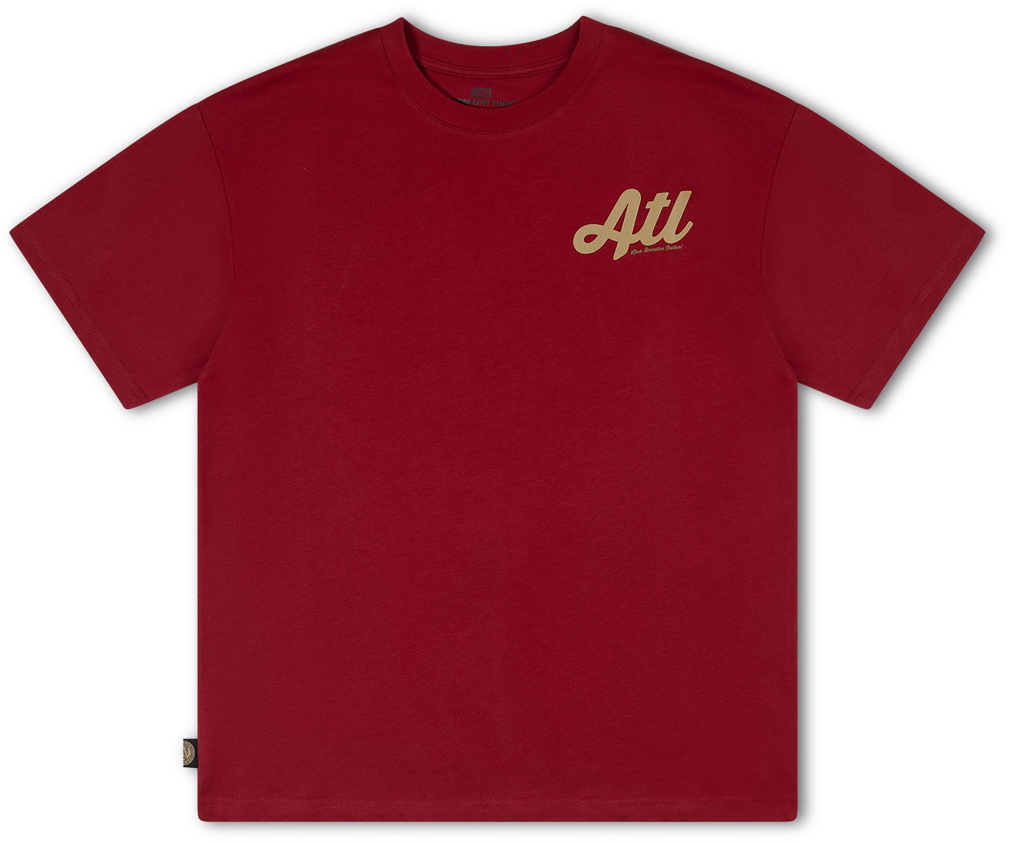 Live Breathe Futbol Men's Atlanta United Red Script T-Shirt