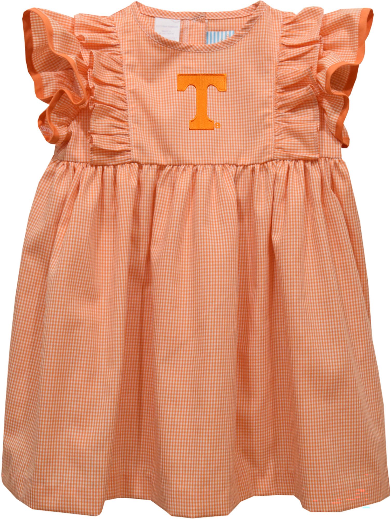 Vive La Fete Youth Tennessee Volunteers Orange Maggie Ruffle Dress