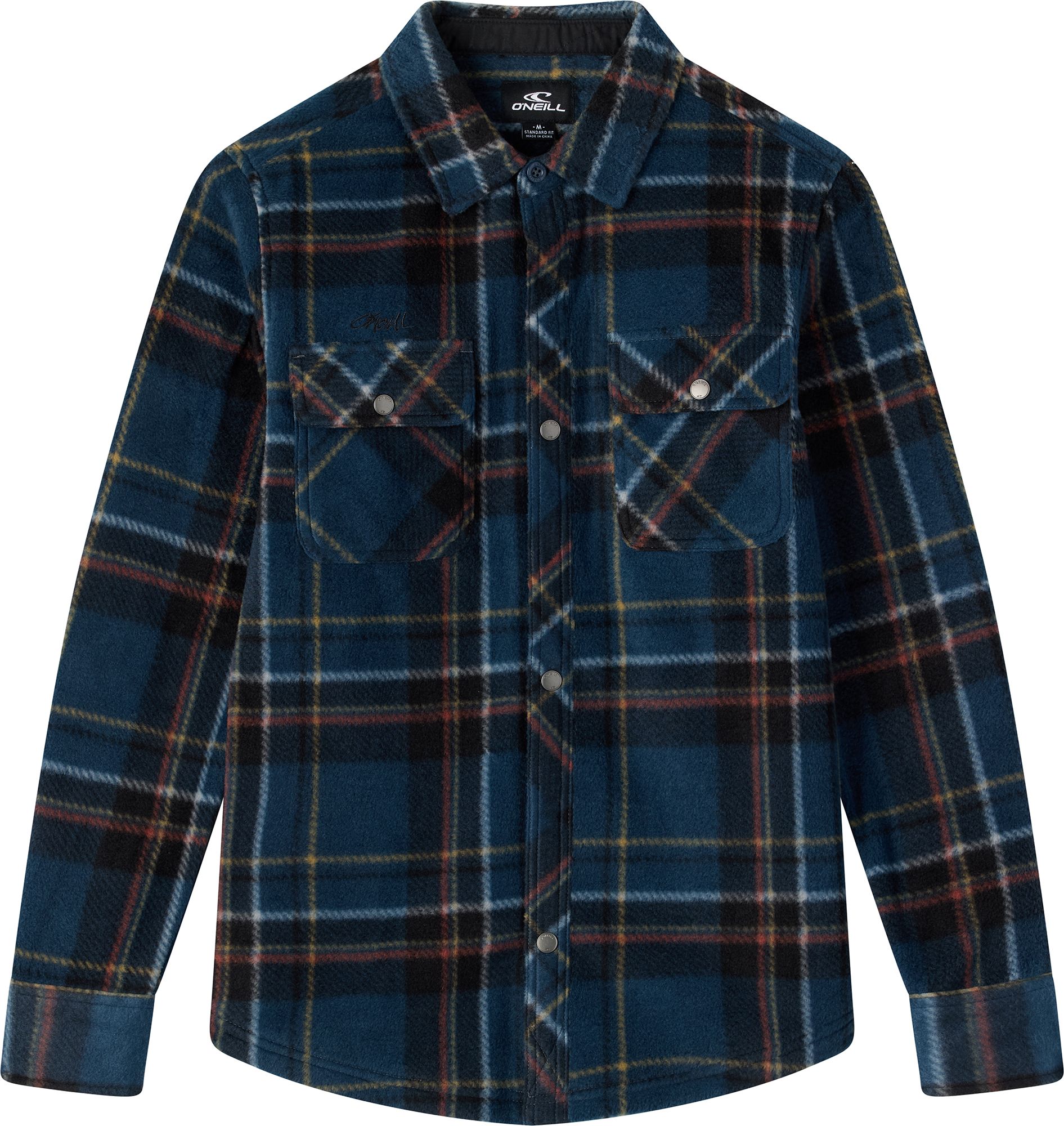 O'Neill Boys' Flacier Plaid Superfleece Long Sleeve Shirt