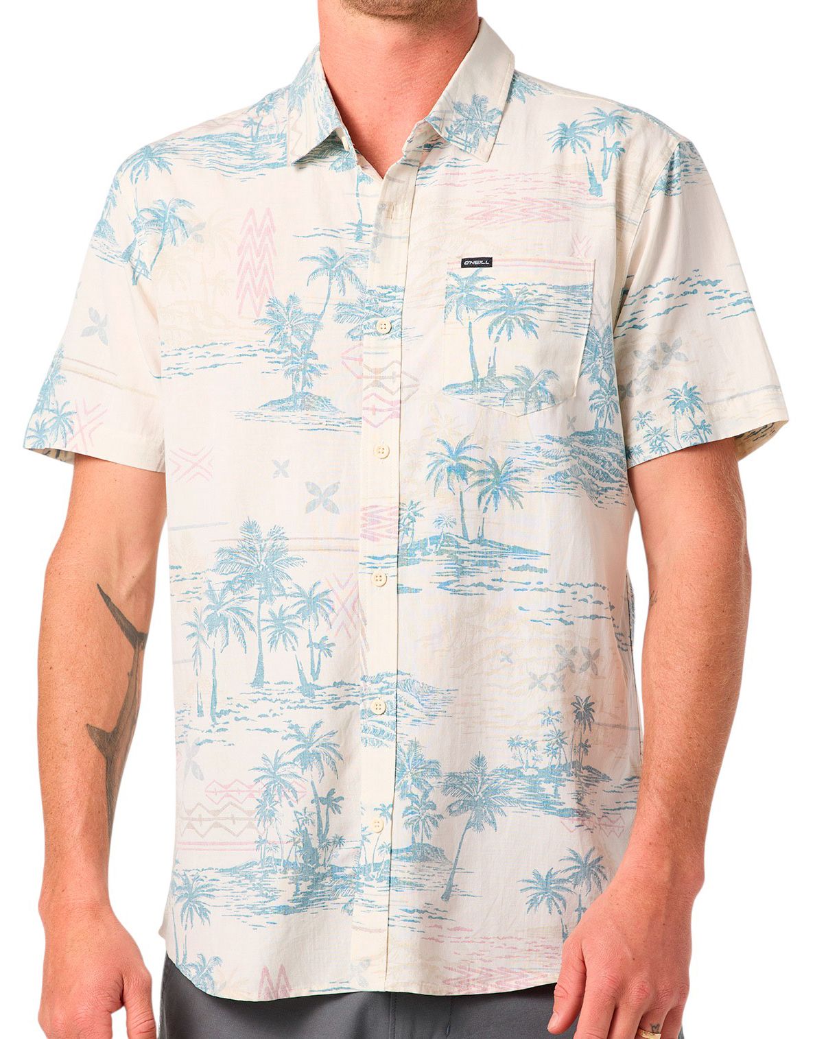 O'Neill Men's Oasis Standard Short Sleeve Woven Shirt
