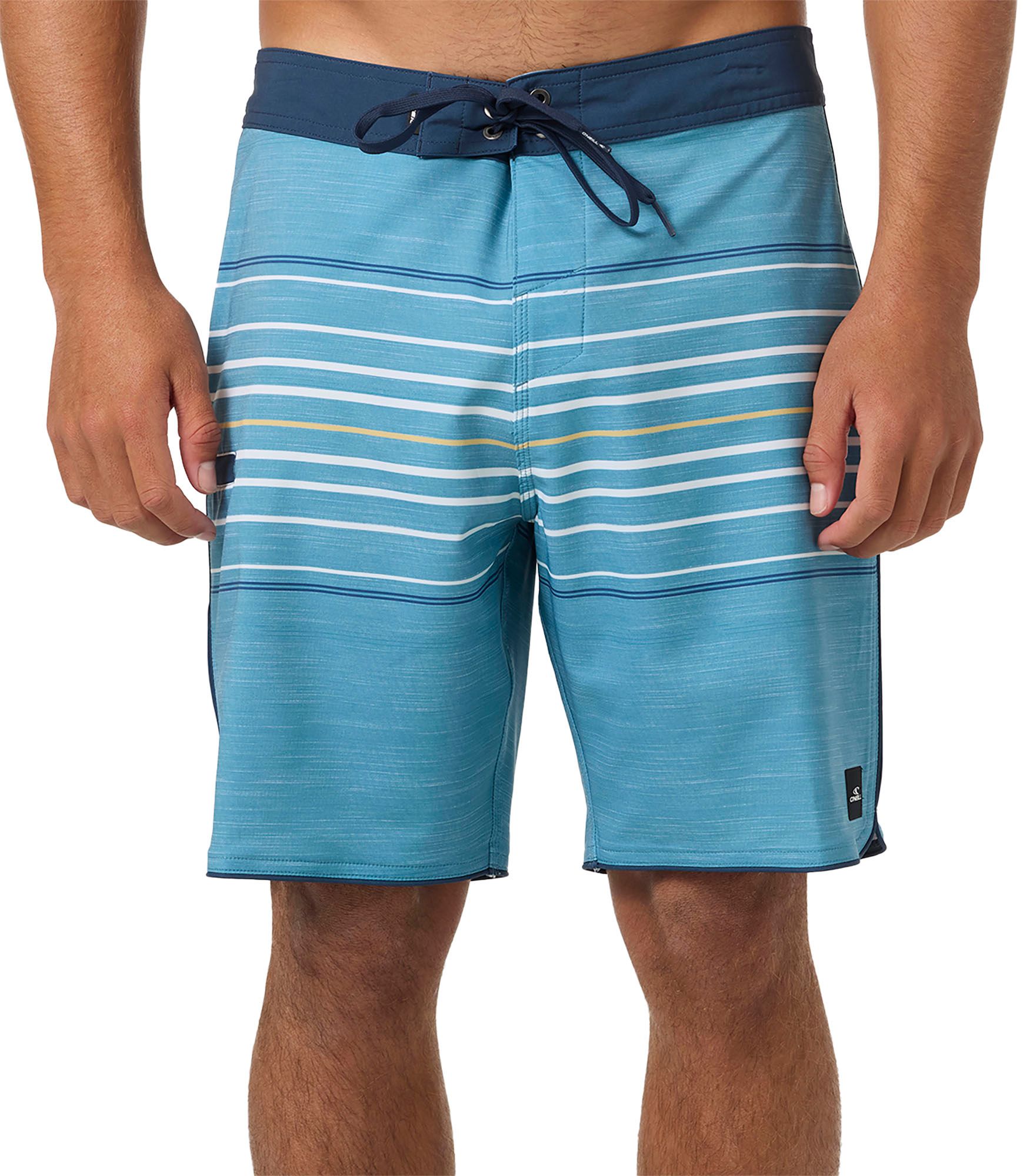 O'Neill Men's Hyperfreak Heat Stripe Scallop 18" Boardshorts