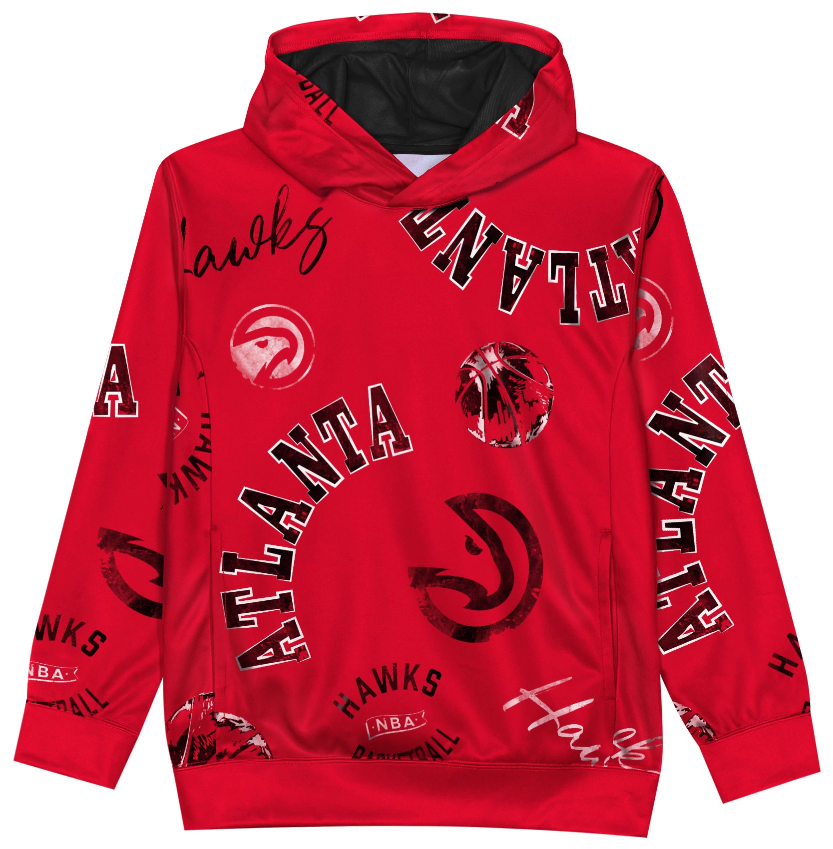 NBA Boys' Atlanta Hawks Red Moving Violation Hoodie