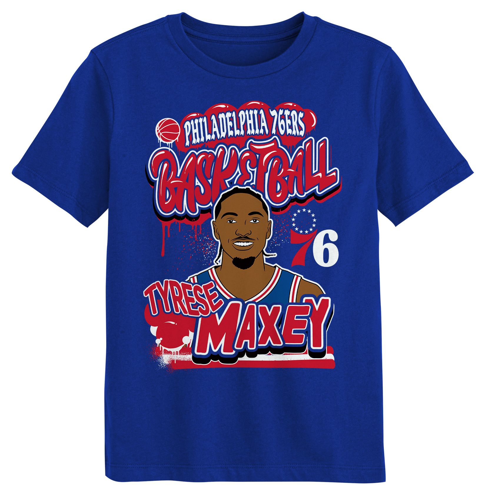 Outerstuff Kids' Philadelphia 76ers Tyrese Maxey Royal Baller Short Sleeve T-Shirt