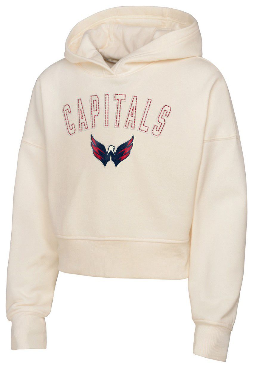 NHL Girls' Washington Capitals Cream Blitz Oversize Pullover Hoodie
