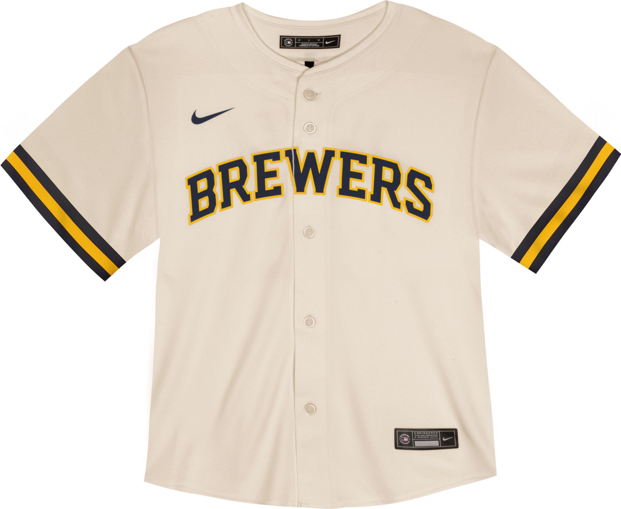 Outerstuff Infant Milwaukee Brewers White Blank Home Game Jersey
