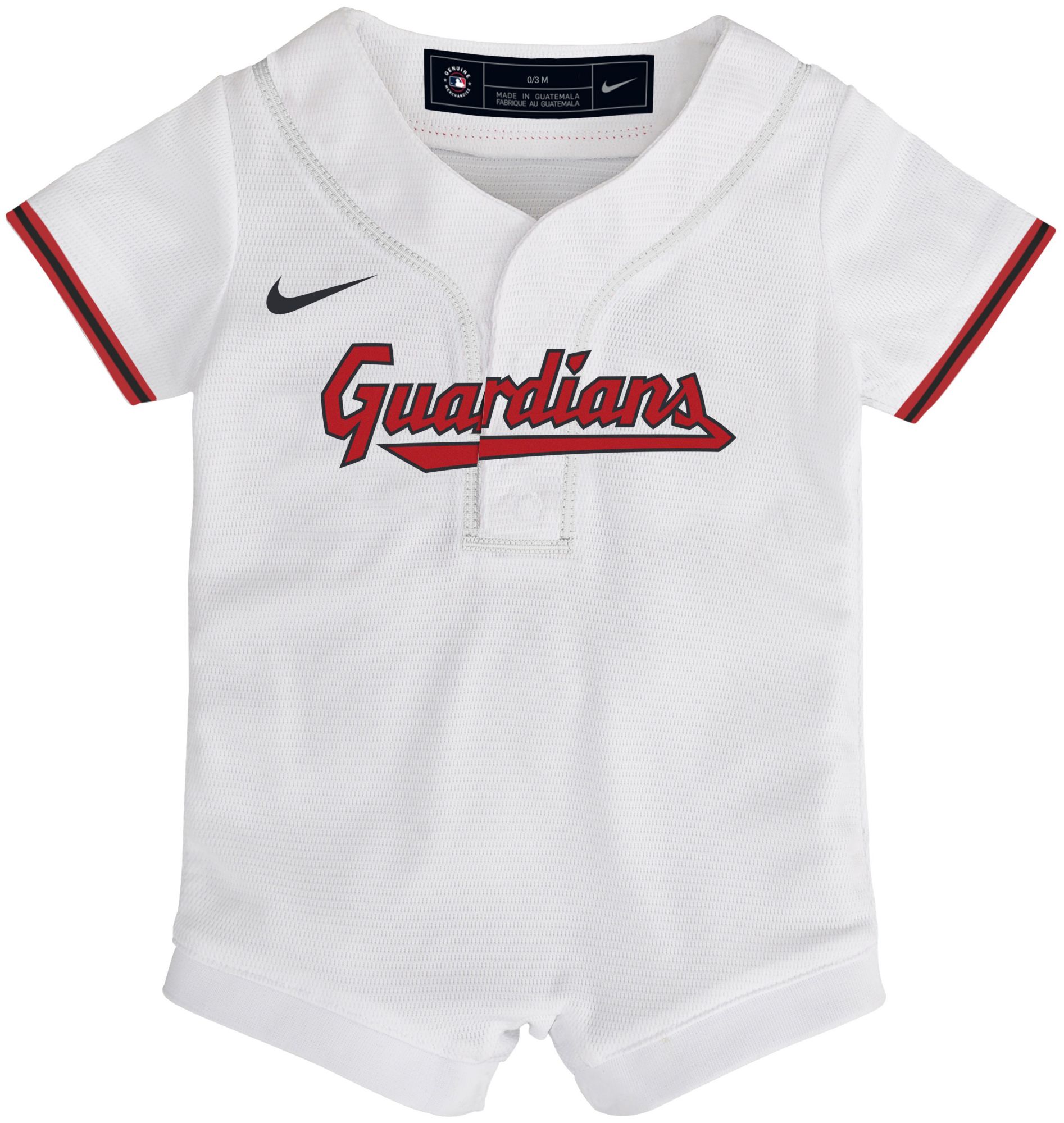 MLB Team Apparel Newborn Cleveland Guardians Home Replica Romper