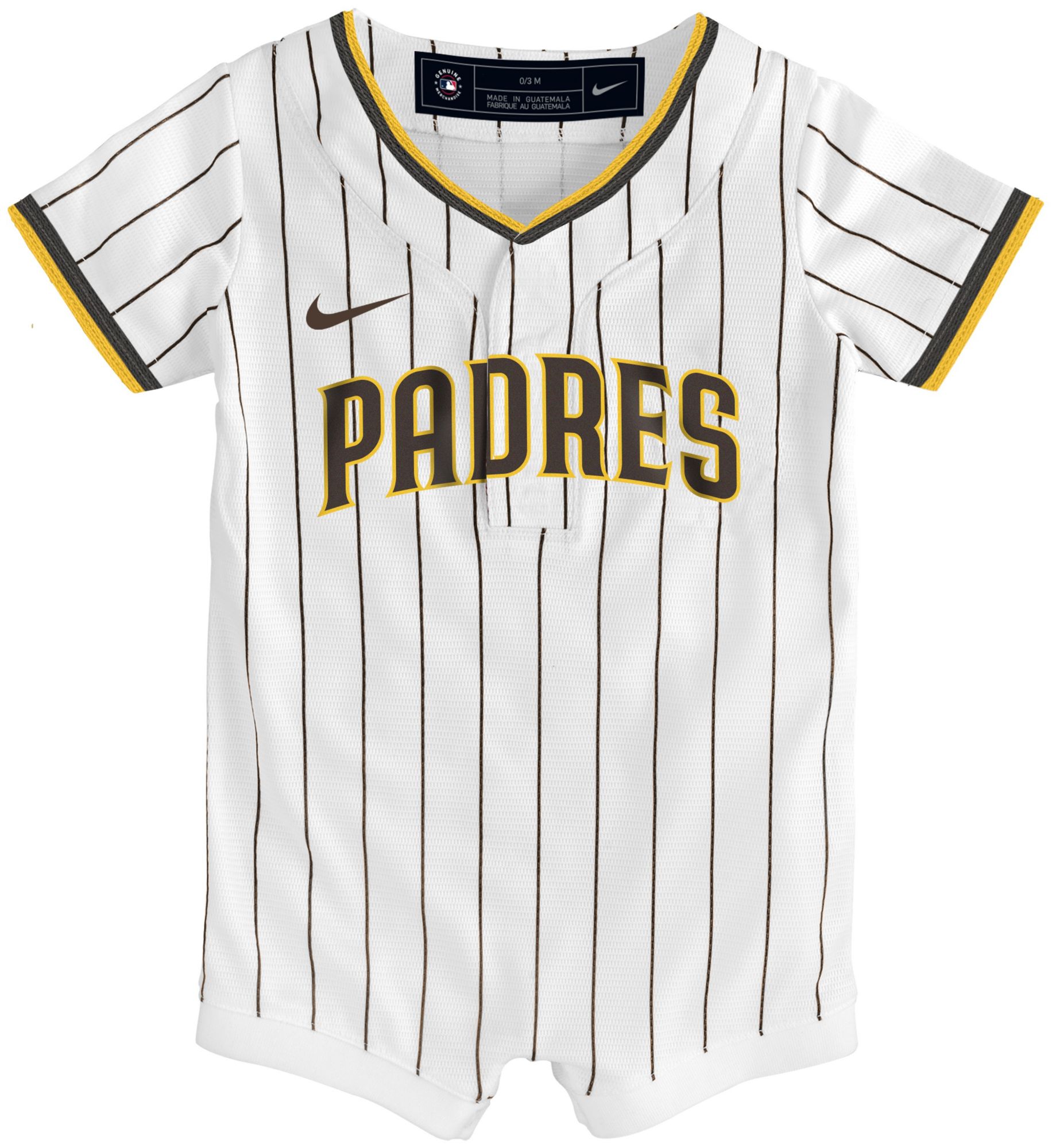 MLB Team Apparel Newborn San Diego Padres Home Replica Romper