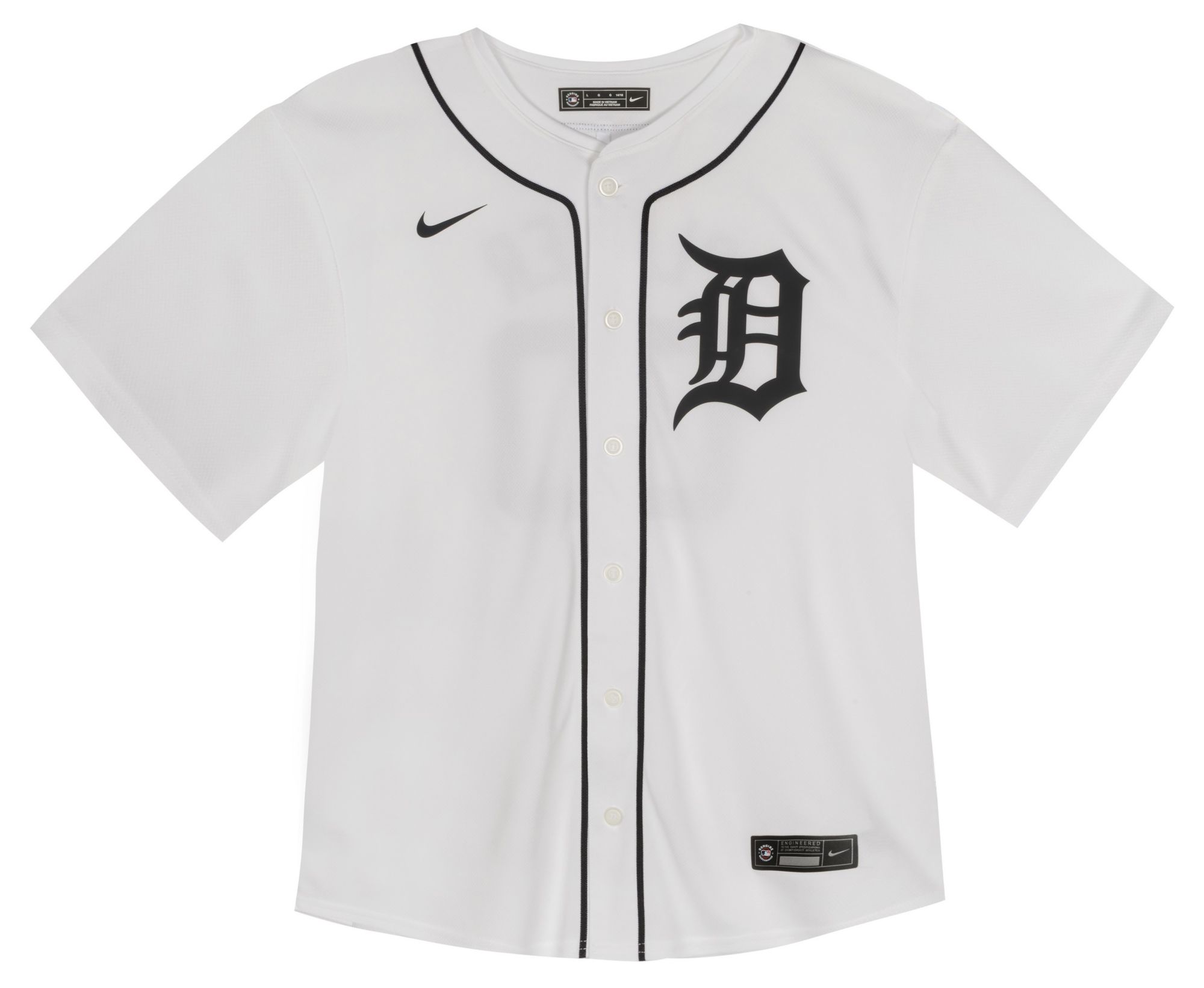 Outerstuff Toddler Detroit Tigers White Blank Home Game Jersey