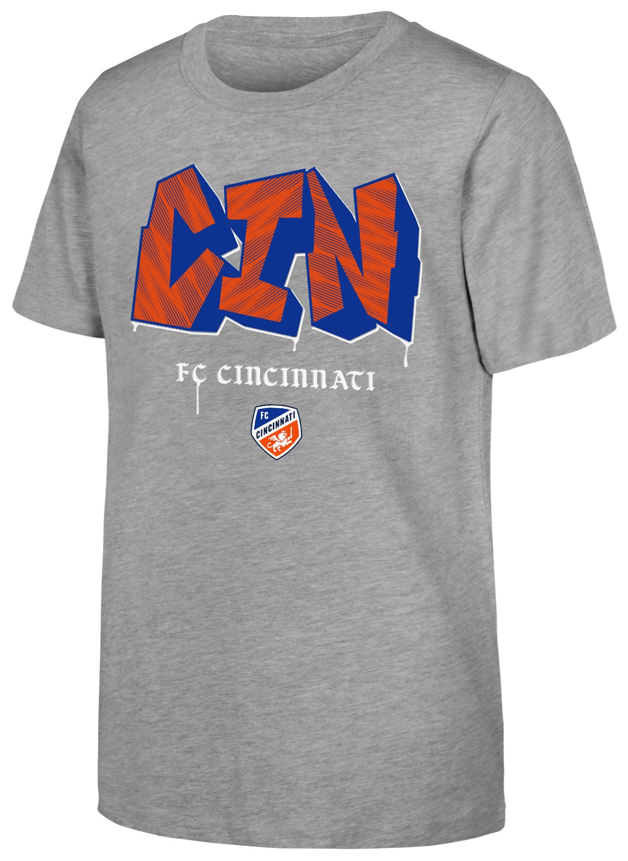MLS Youth FC Cincinnati Heather Grey Blockbuster T-Shirt