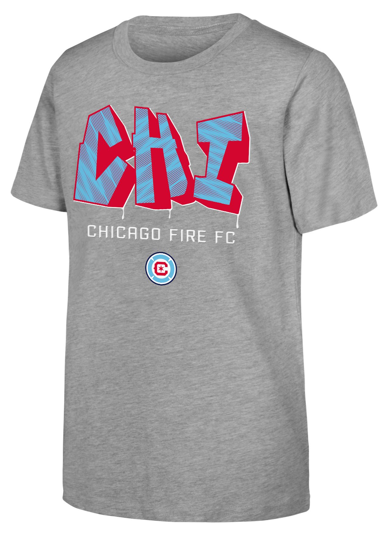 MLS Youth Chicago Fire Heather Grey Blockbuster T-Shirt