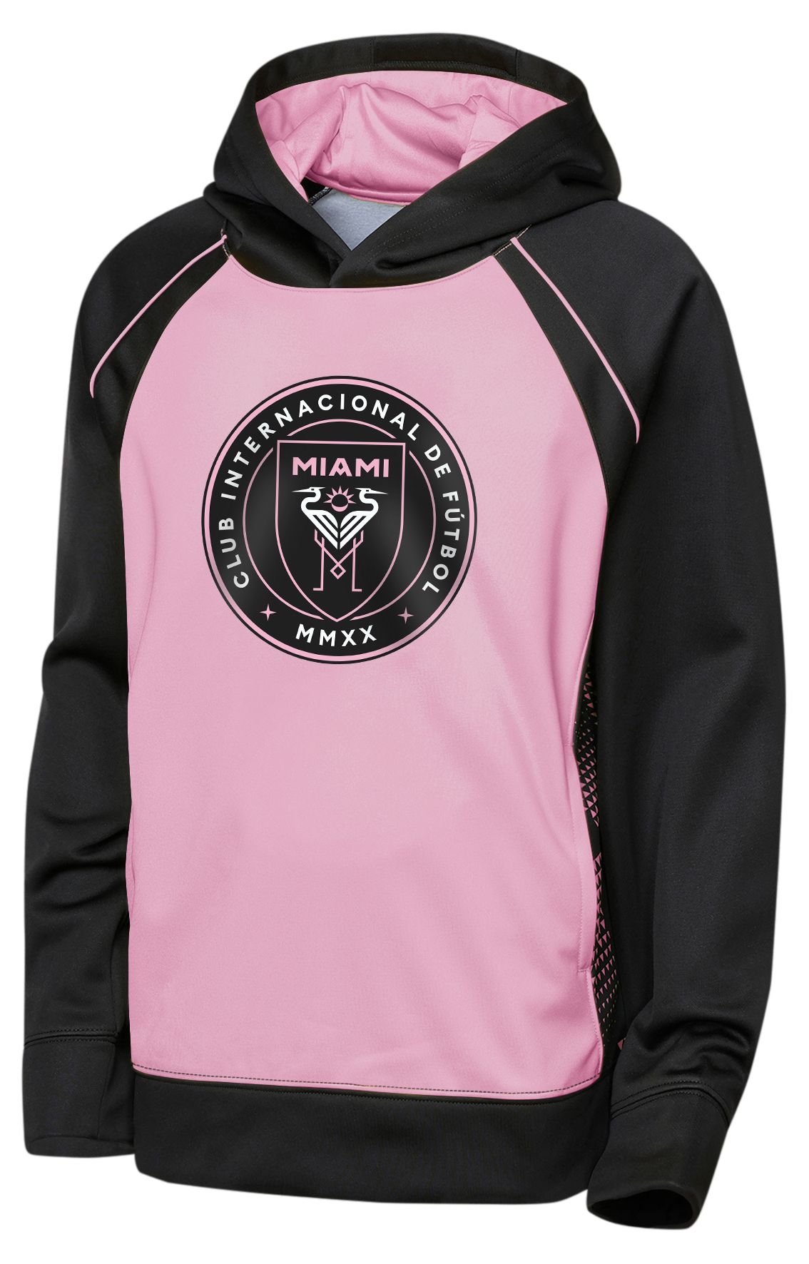 MLS Youth Inter Miami CF Black Fierce Striker Fleece Pullover Hoodie
