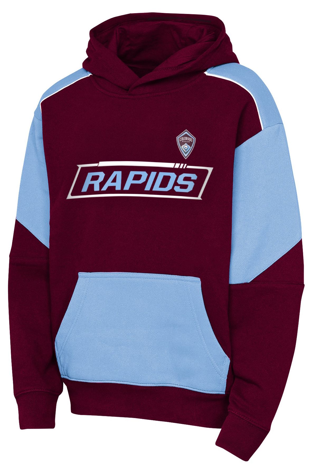MLS Youth Colorado Rapids Burgundy Break Free Fleece Pullover Hoodie