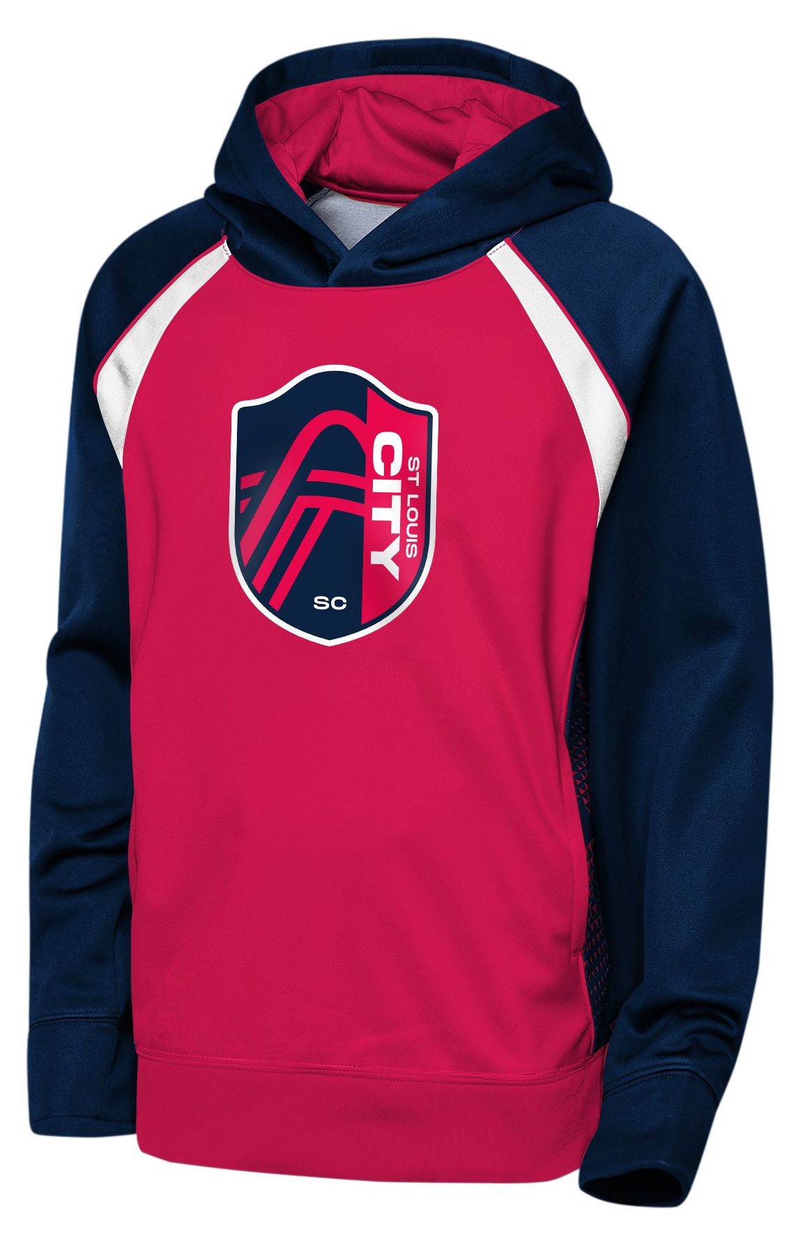 MLS Youth Sacramento Republic FC Red Fierce Striker Fleece Pullover Hoodie