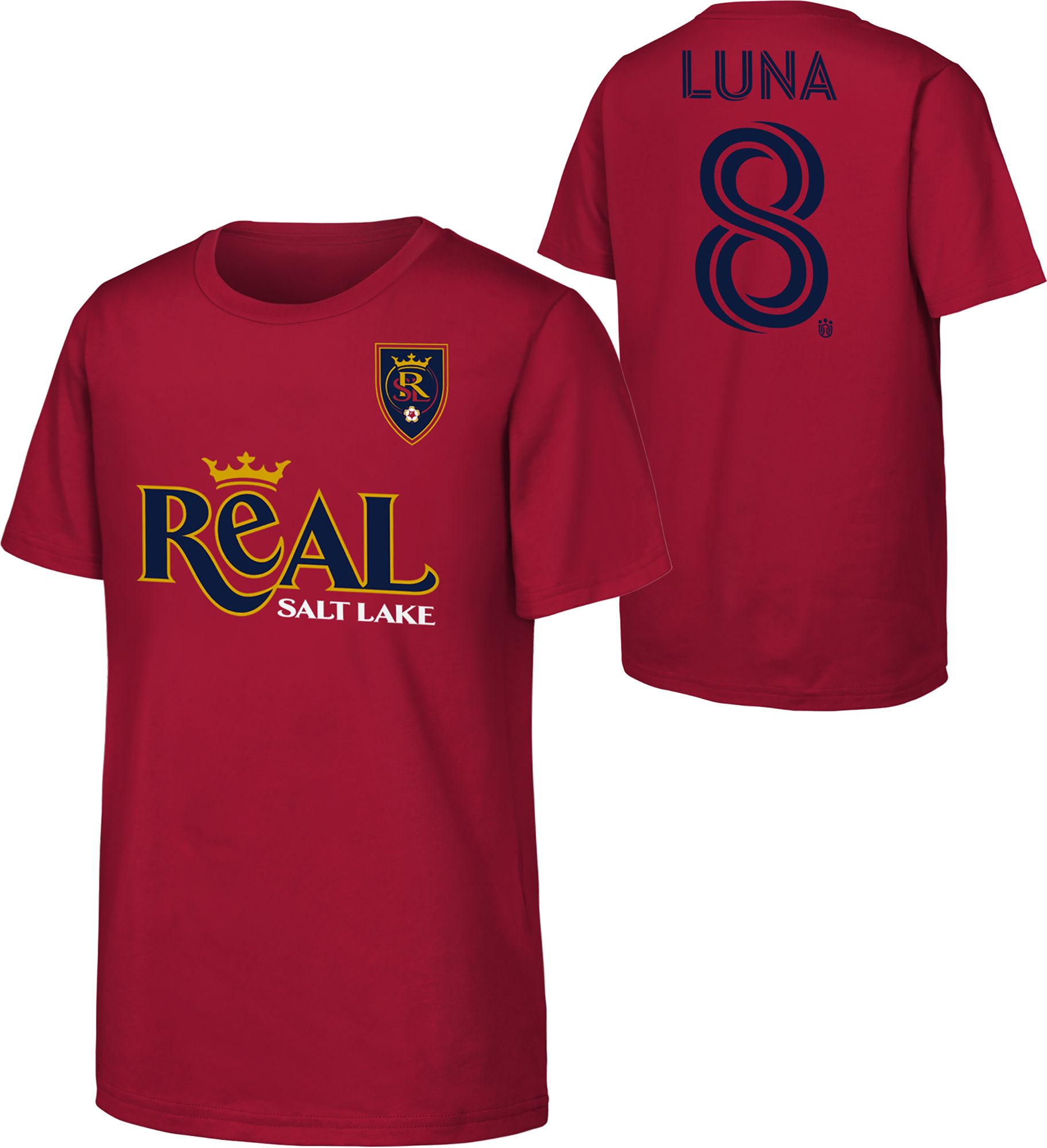 MLS Youth Real Salt Lake Diego Luna #8 Dark Red T-Shirt