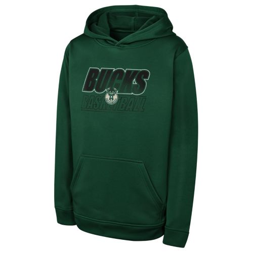 Nike Youth Milwaukee Bucks Green Club Logo Fleece Pullover Hoodie