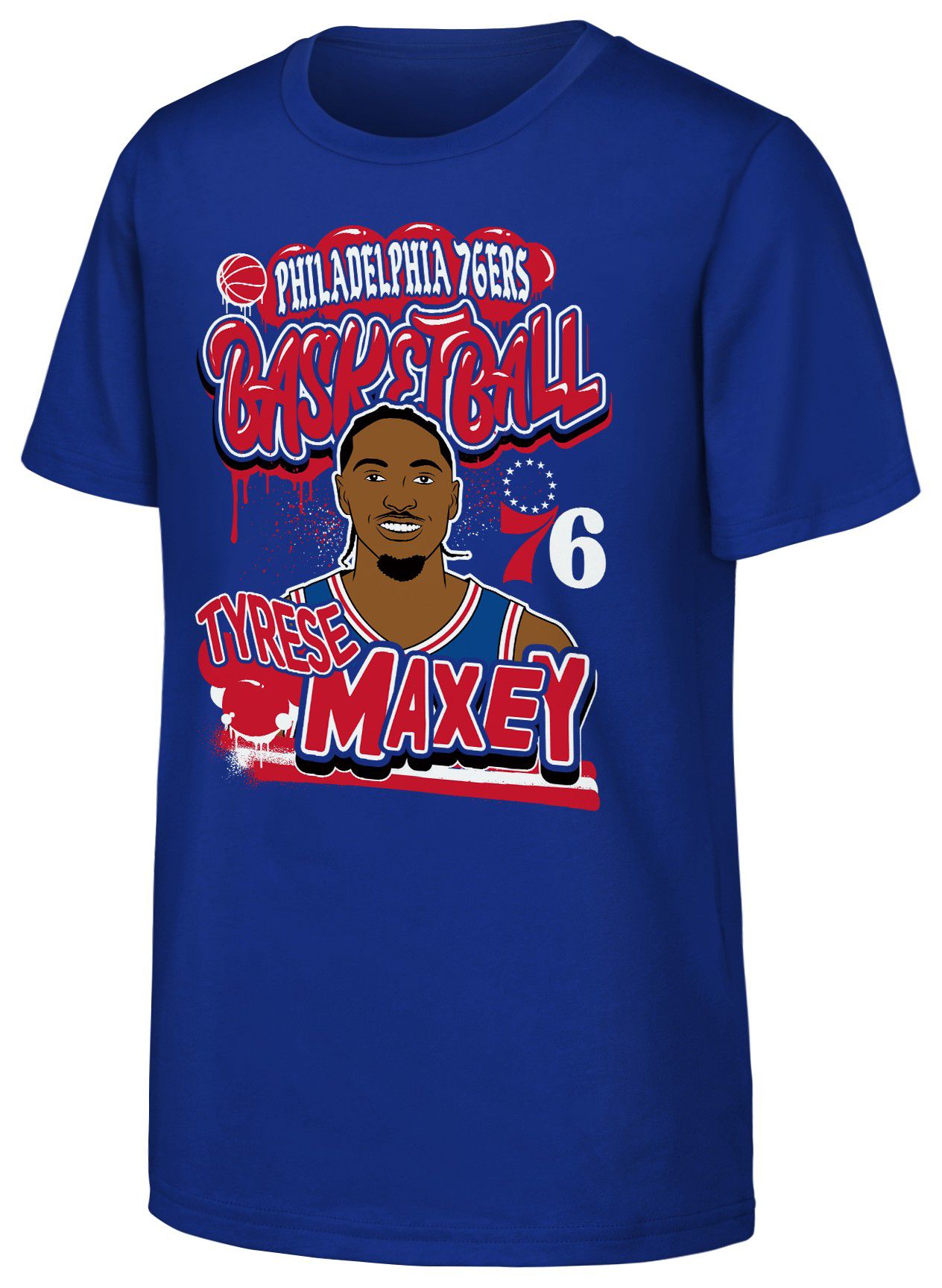 Outerstuff Youth Philadelphia 76ers Tyrese Maxey Royal Baller Short Sleeve T-Shirt