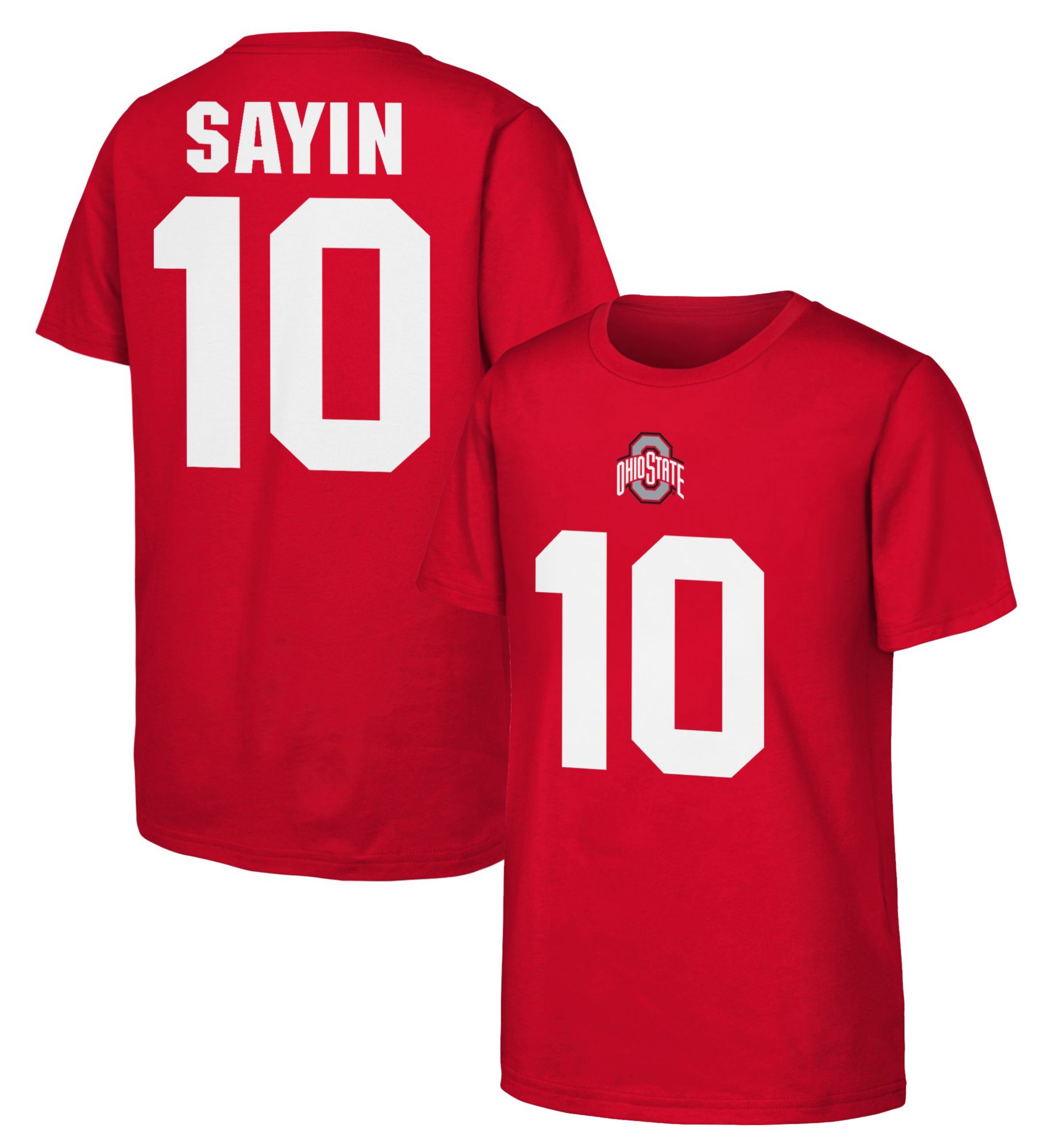 NCAA Youth Ohio State Buckeyes Julian Sayin Red T-Shirt