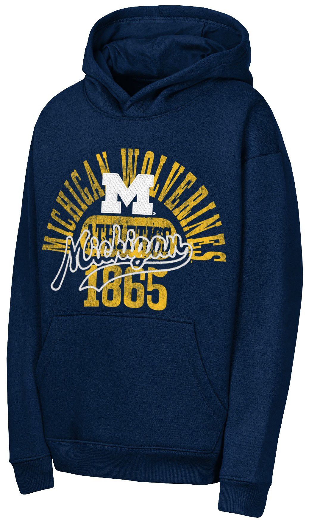 NCAA Youth Michigan Wolverines Navy Sweep Hoodie