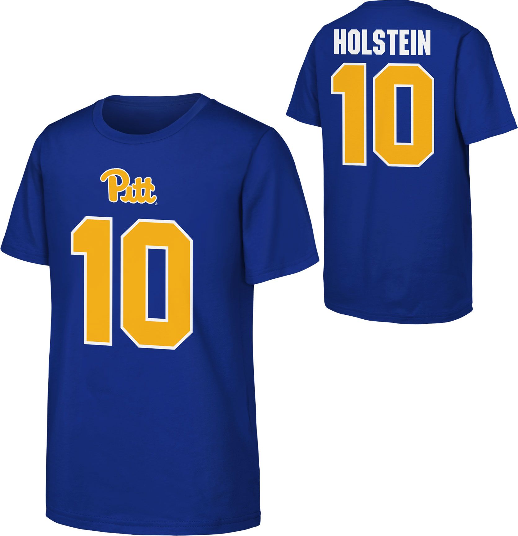 NCAA Youth Pitt Panthers Eli Holstein #10 Royal T-Shirt