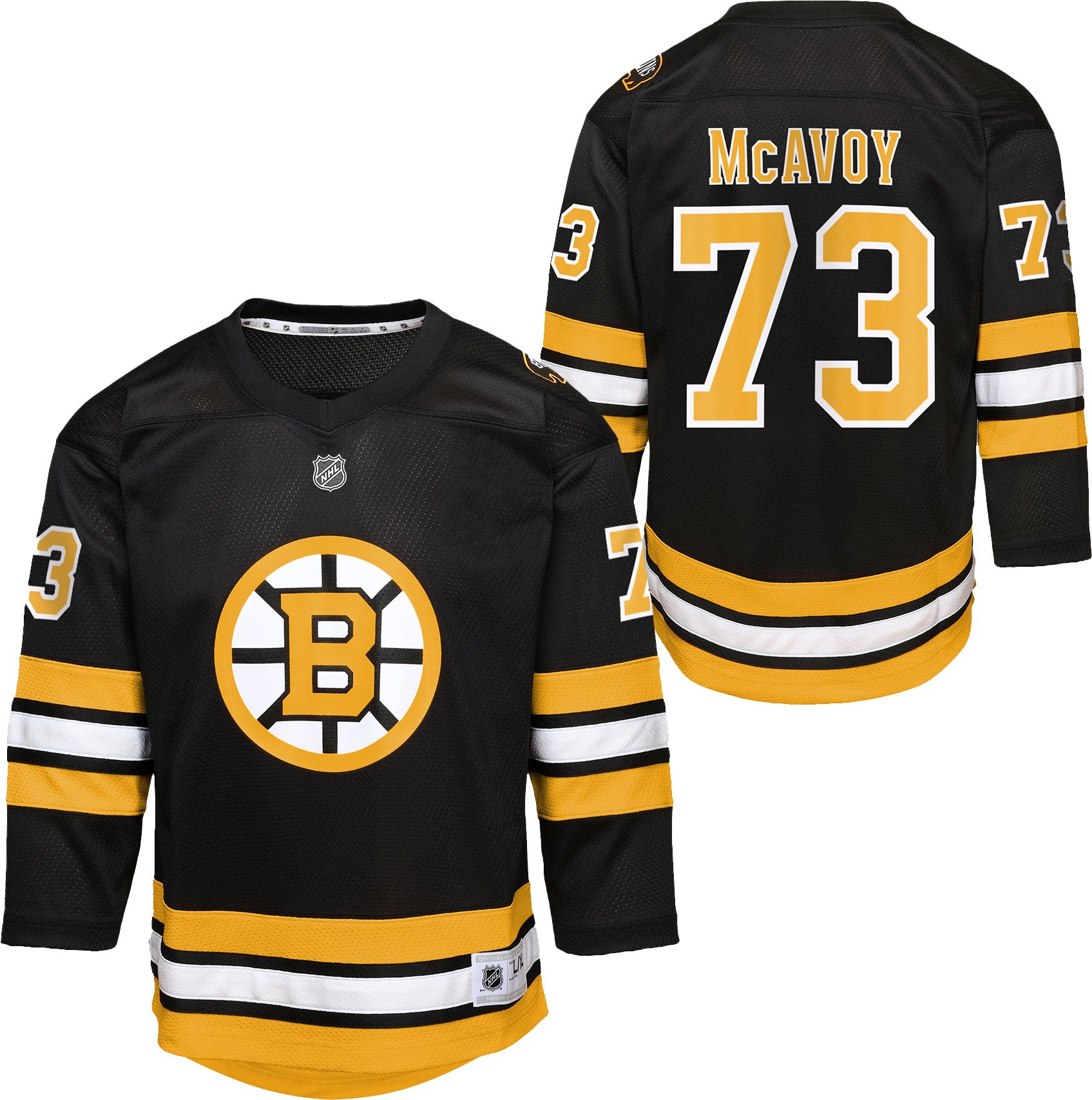 NHL Youth Boston Bruins Charlie McAvoy #73 Home Black Replica Jersey
