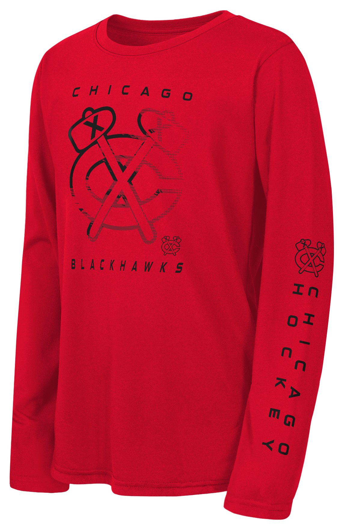 NHL Youth Chicago Blackhawks Red 'Seize The Win' Long Sleeve T-Shirt