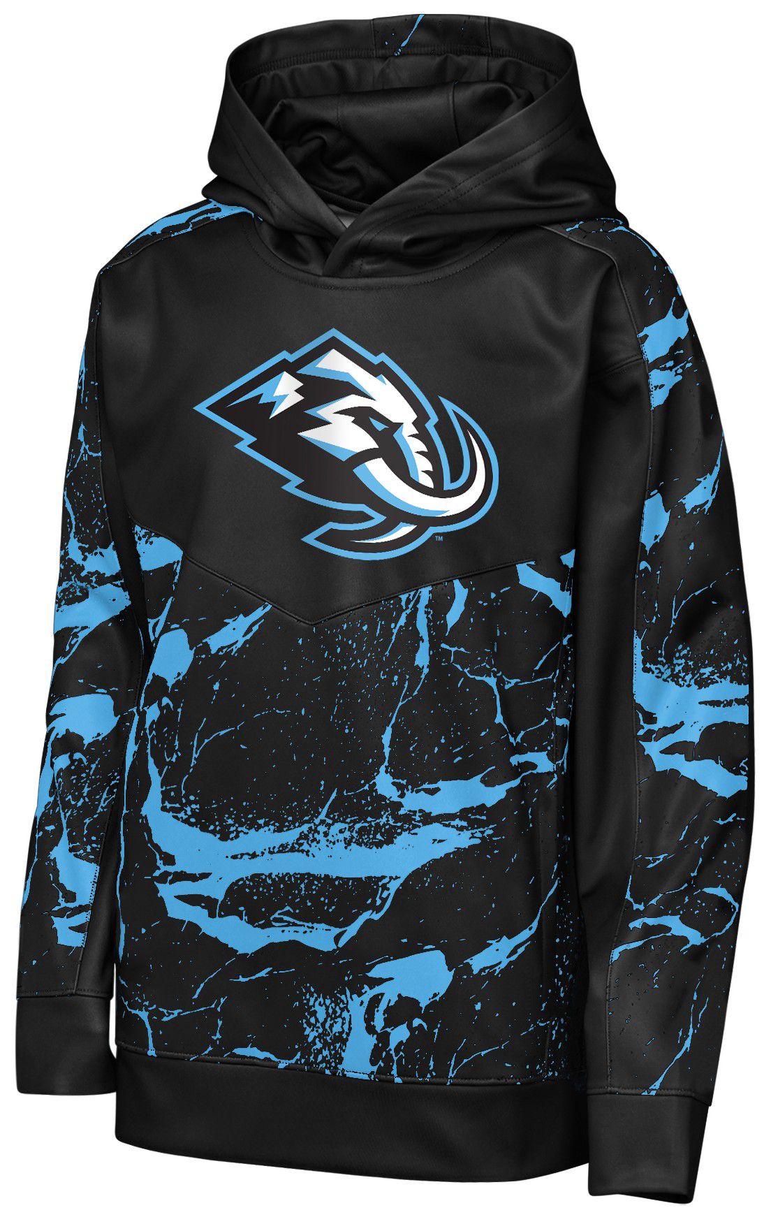 NHL Youth Utah Mammoth Black Power Play Pullover Hoodie