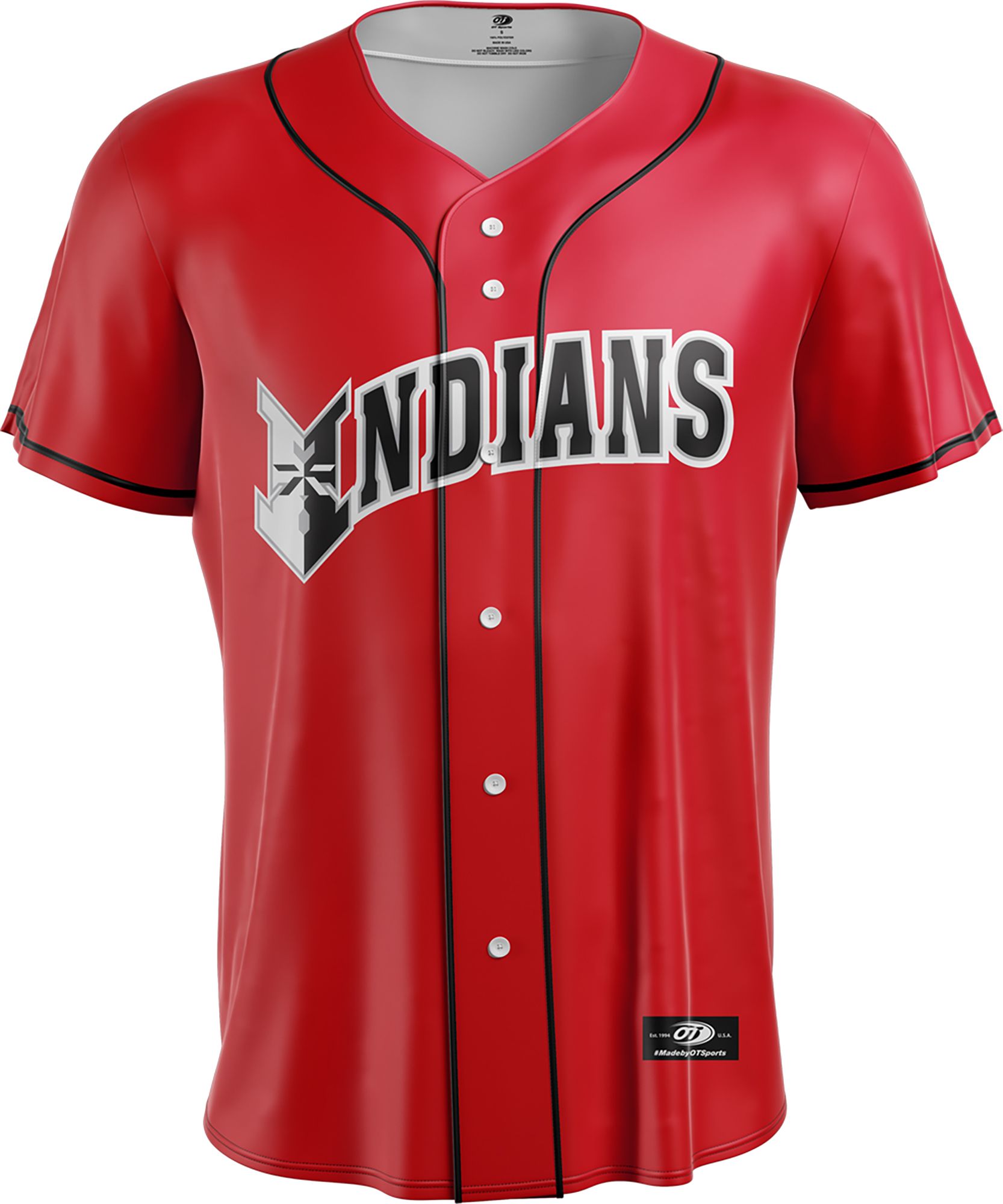 OT Sports Men's Indianapolis Indians Red Replica Home Jersey
