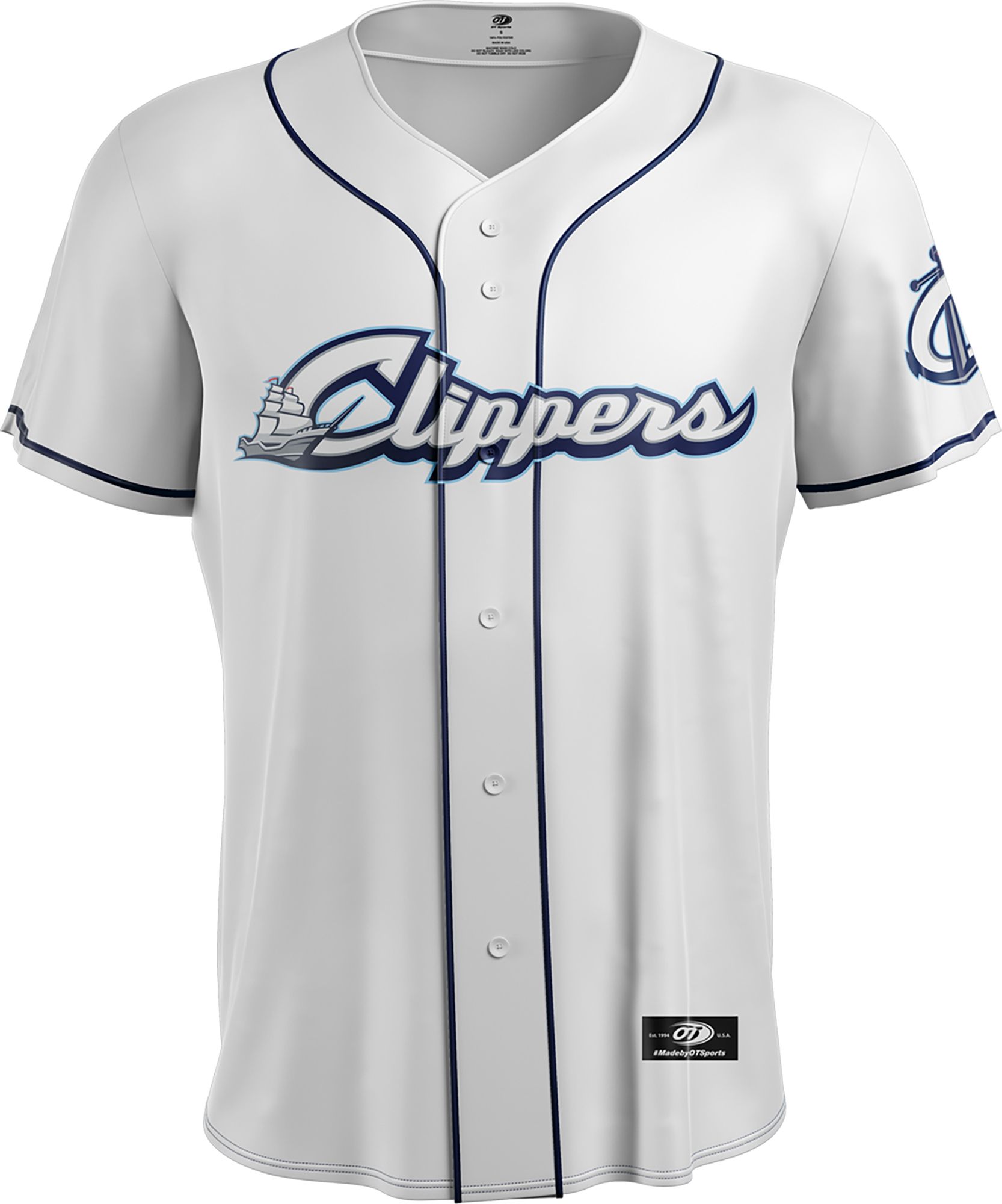 OT Sports Youth Columbus Clippers White Replica Home Jersey