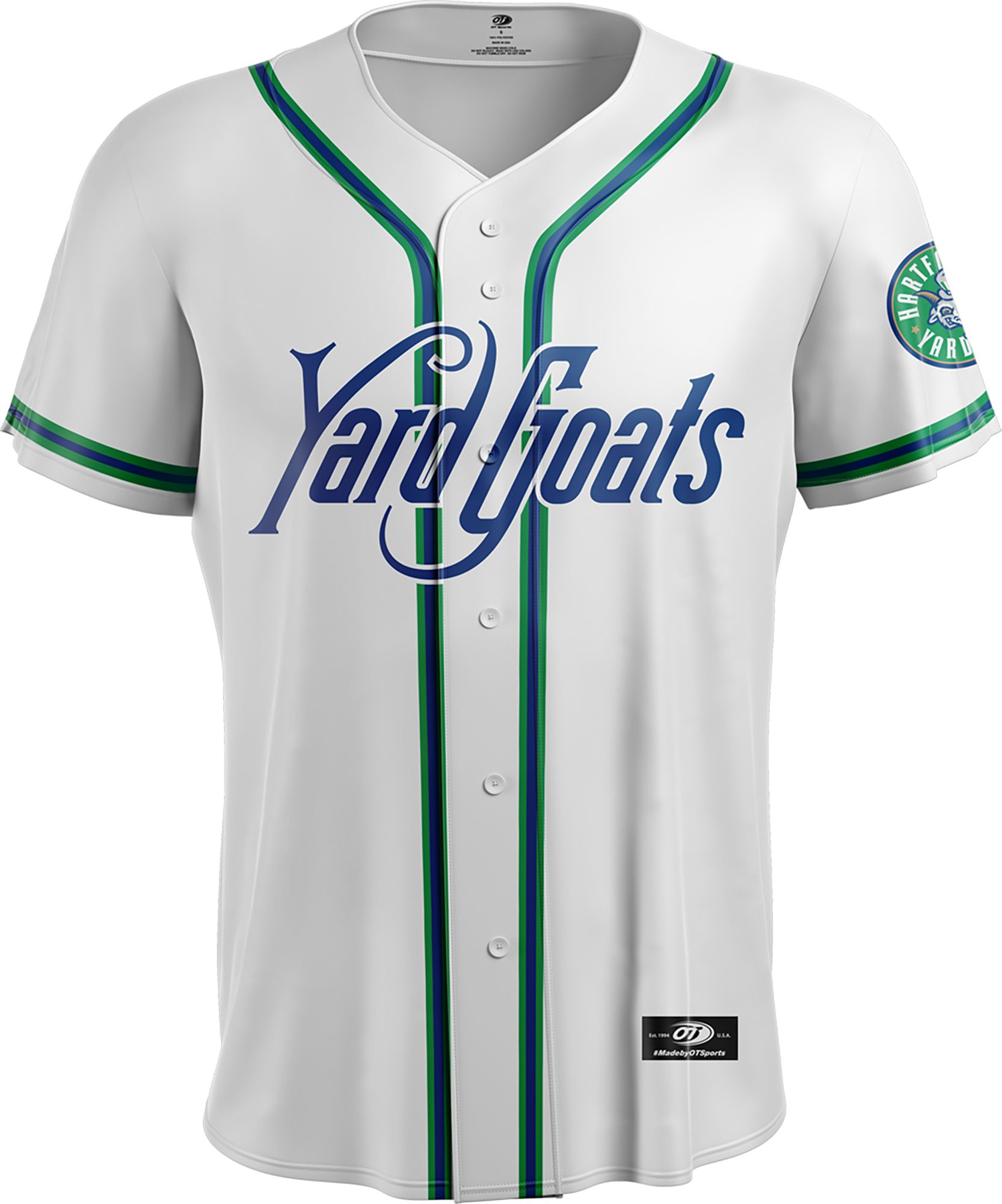 OT Sports Youth Hartford Yard Goats White Replica Home Jersey