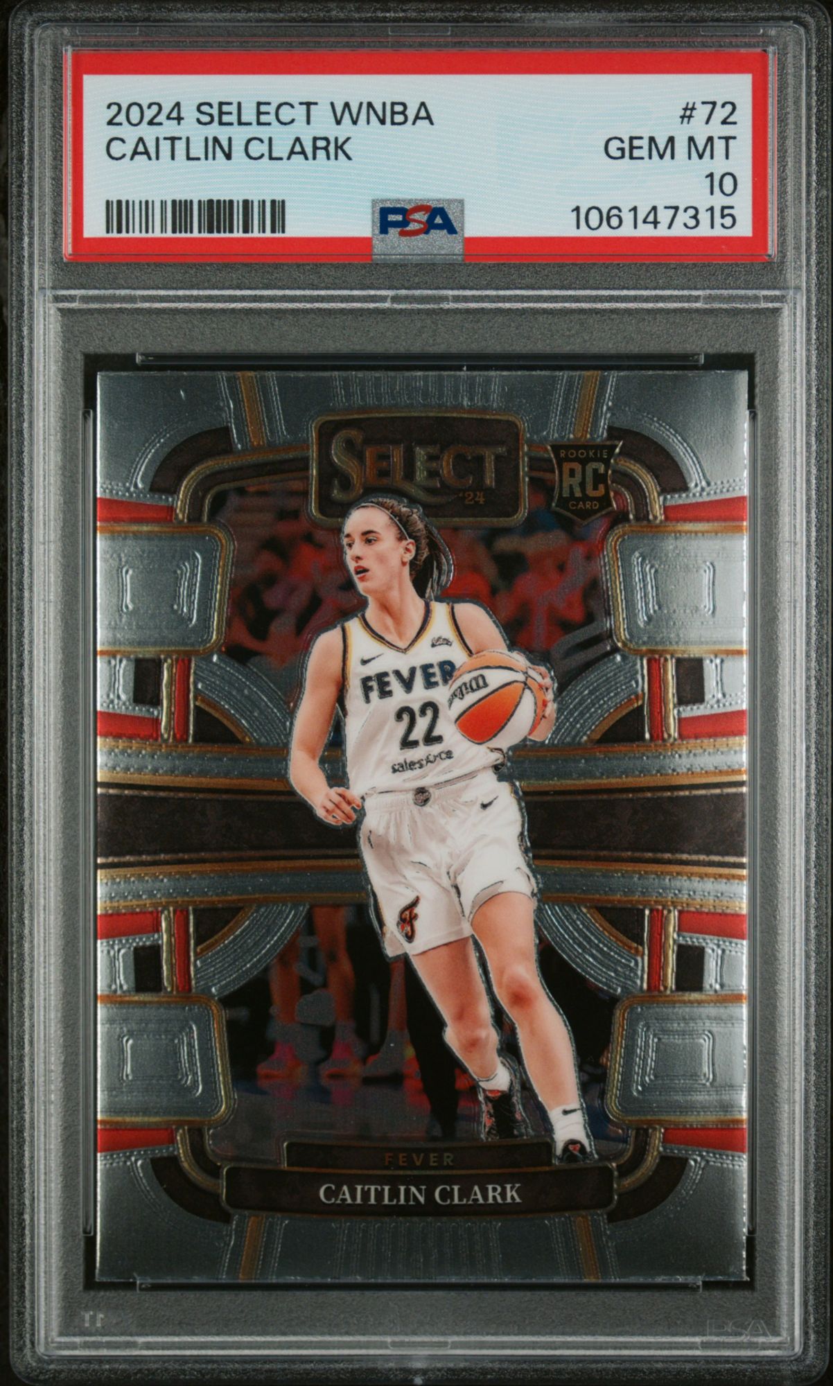 2024 Panini Select WNBA 72 Caitlin Clark PSA 10