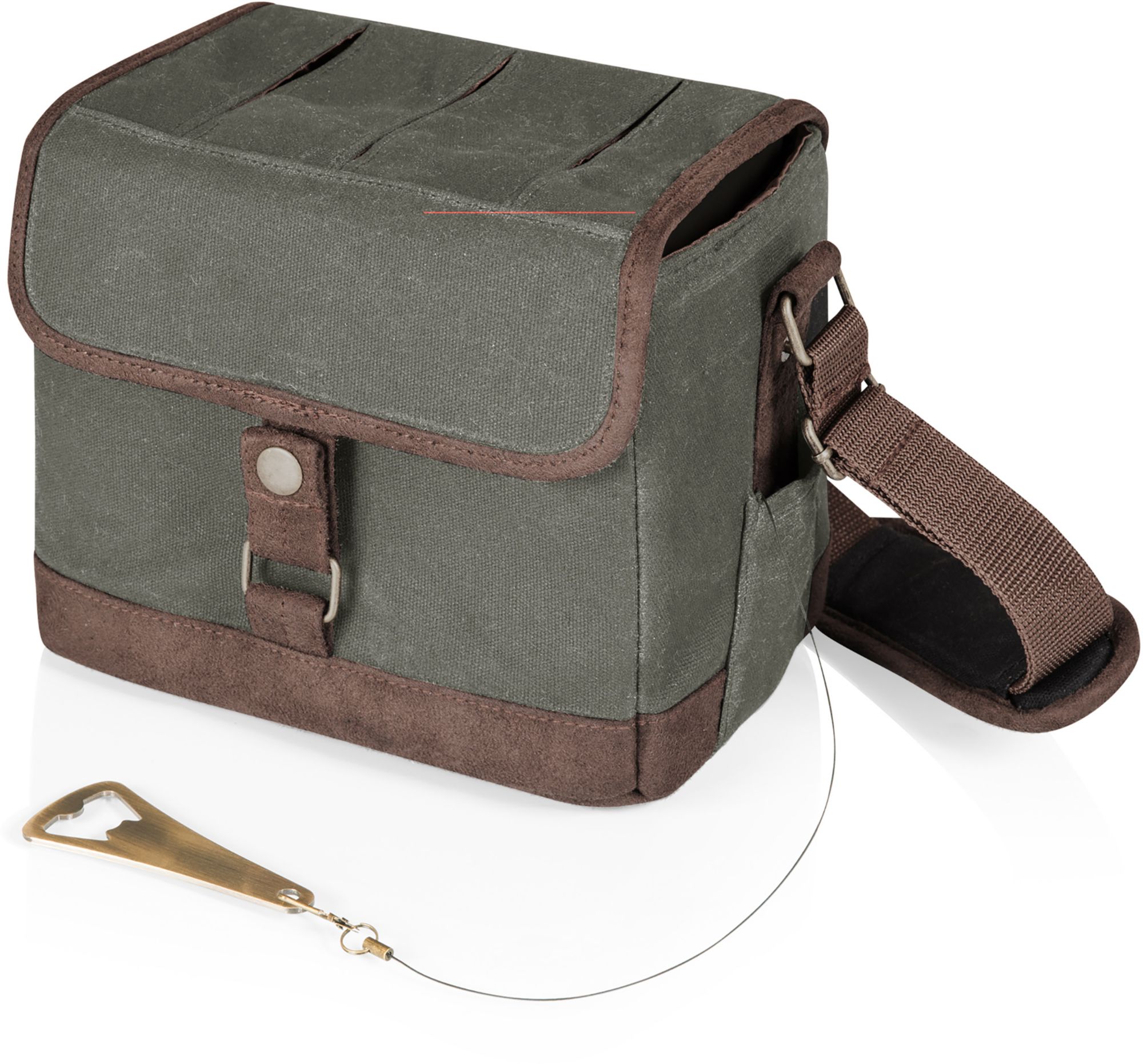 Khaki Green with Brown Accents