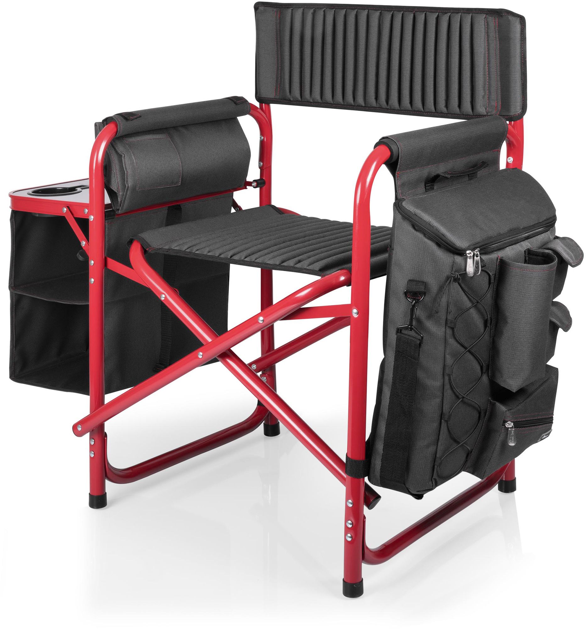 Dark Gray with Red Accents