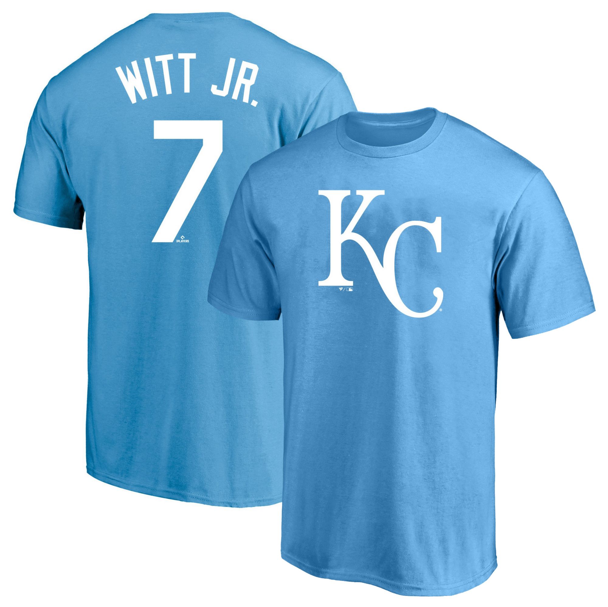 MLB Adult Kansas City Royals Blue Bobby Witt #7 Big and Tall T-Shirt